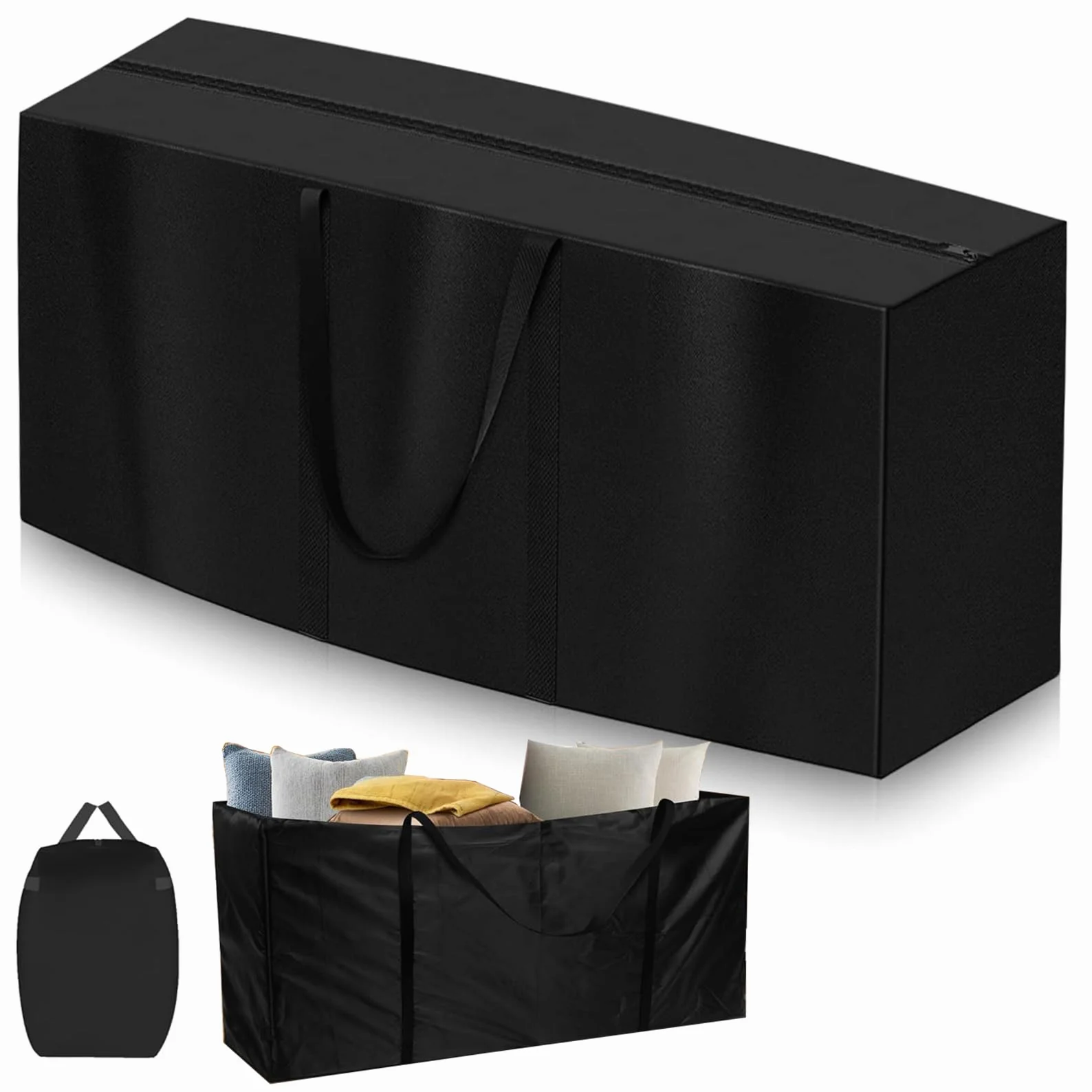 Sac de Rangement Housse de Coussin Imperméable 173 x 76 x 51 cm pour Meubles de Jardin