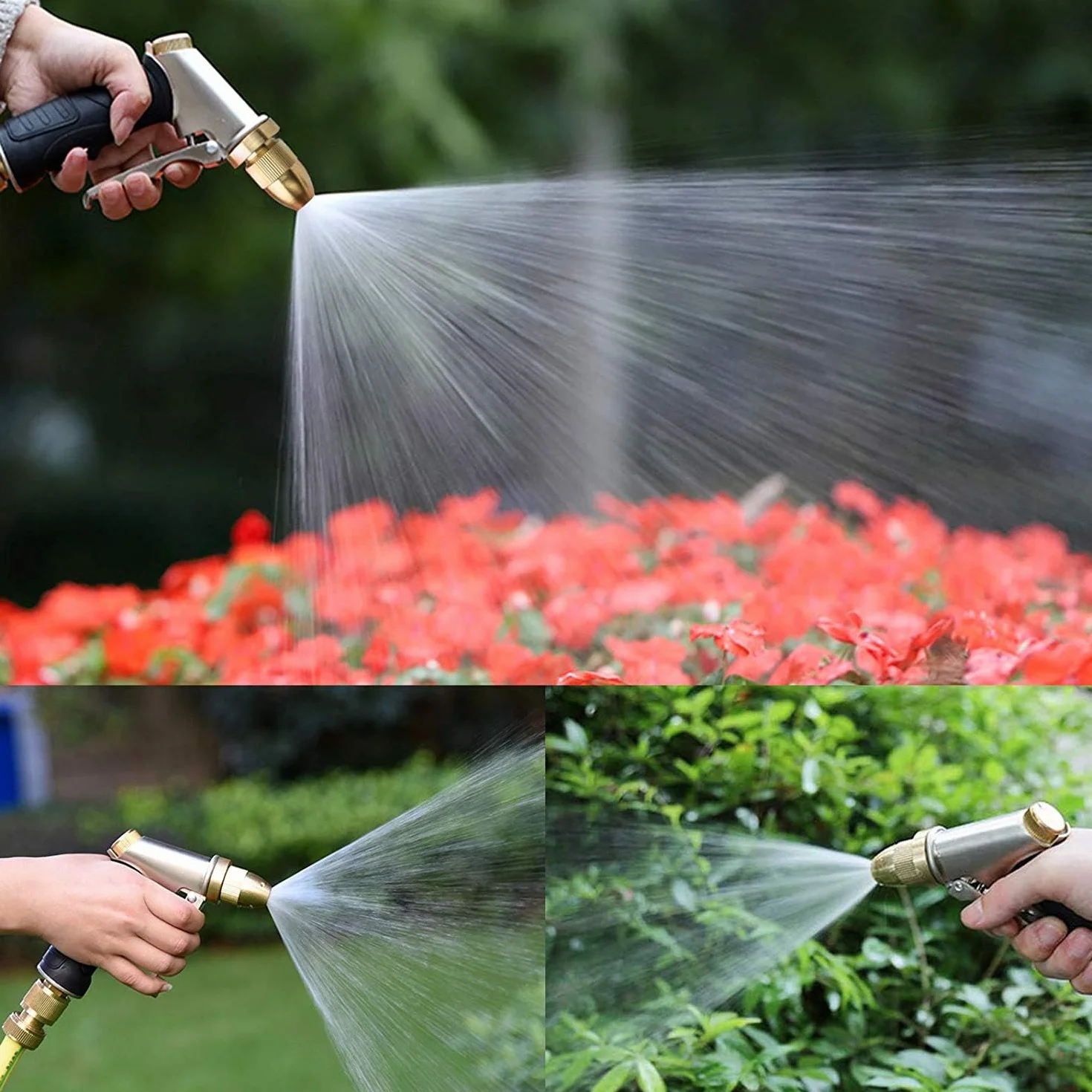 FANHAO Pistolet d'arrosage haute pression buse laiton réglable jet pulvérisation pour laver voiture jardin