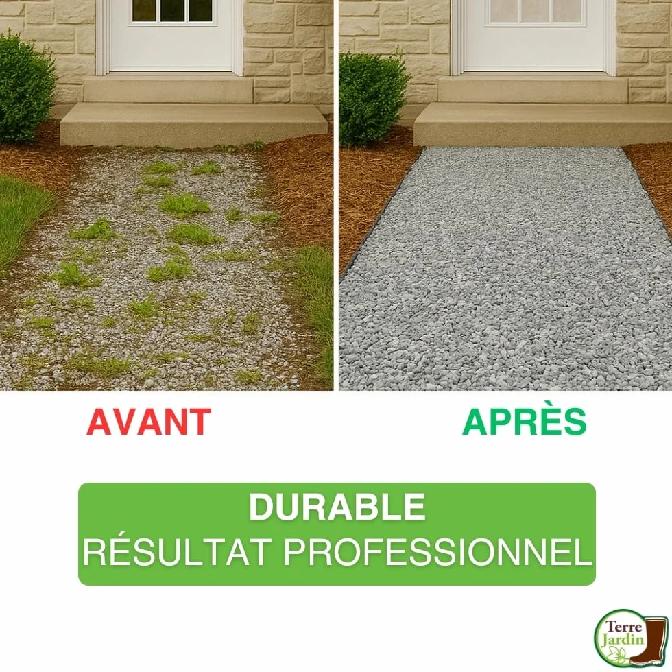 Rouleau Géotextile Non Tissé 1 x 10 m 150g/m2 Polyester Toile de Paillage Anti-Mauvaises Herbes