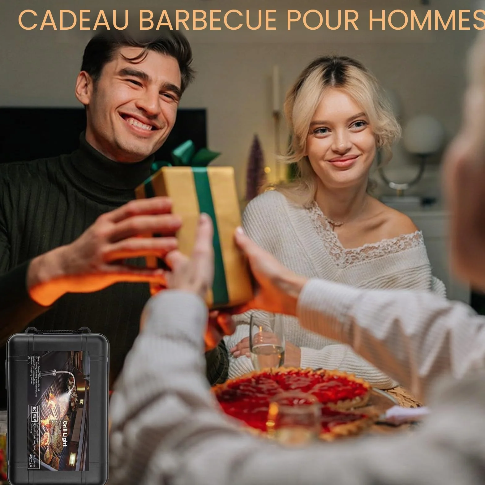 Lampe pour Barbecue LED Lot de 2 avec Base Magnétique Rotation 360° Flexible Réglable