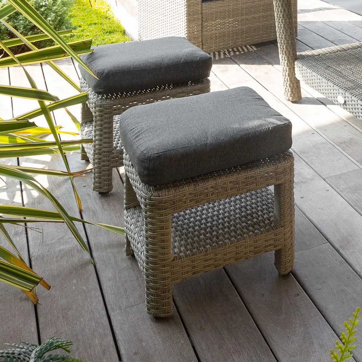 Pouf de Jardin carré Hespéride Havane