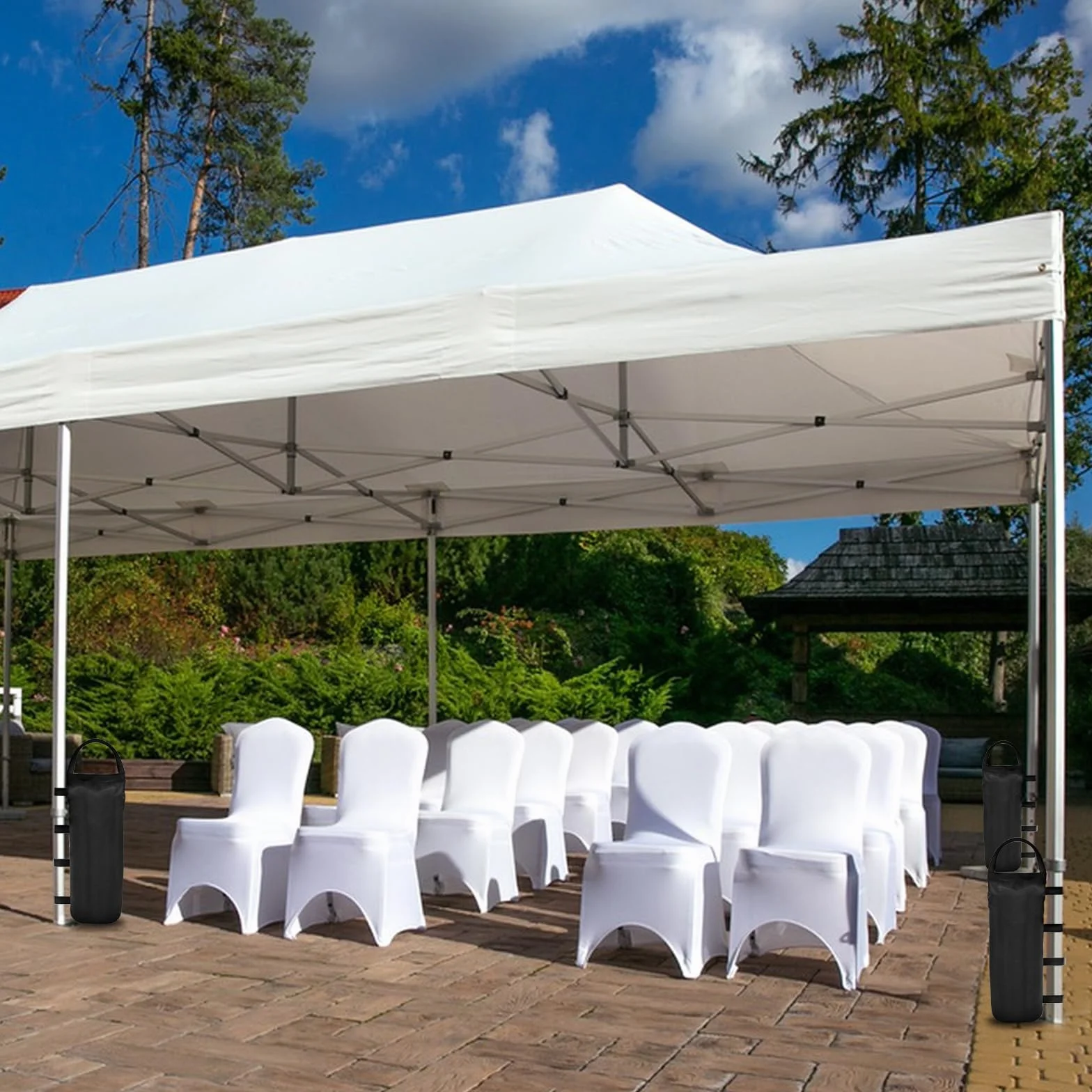 Sacs de sable pour tonnelle 420D lot de 4 pieds parasol tente auvent extérieur