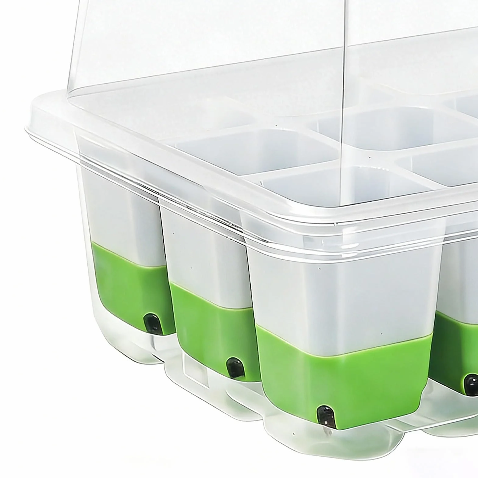Kit de plateau de démarrage en silicone réutilisable 18,5 x 14,5 cm pour tomates légumes orchidées