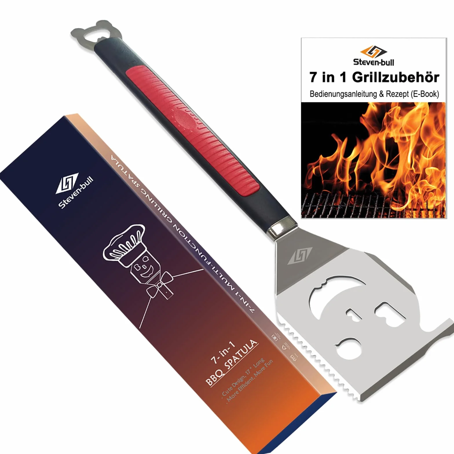 Spatule de Barbecue 7 en 1 - Accessoire Multifonction