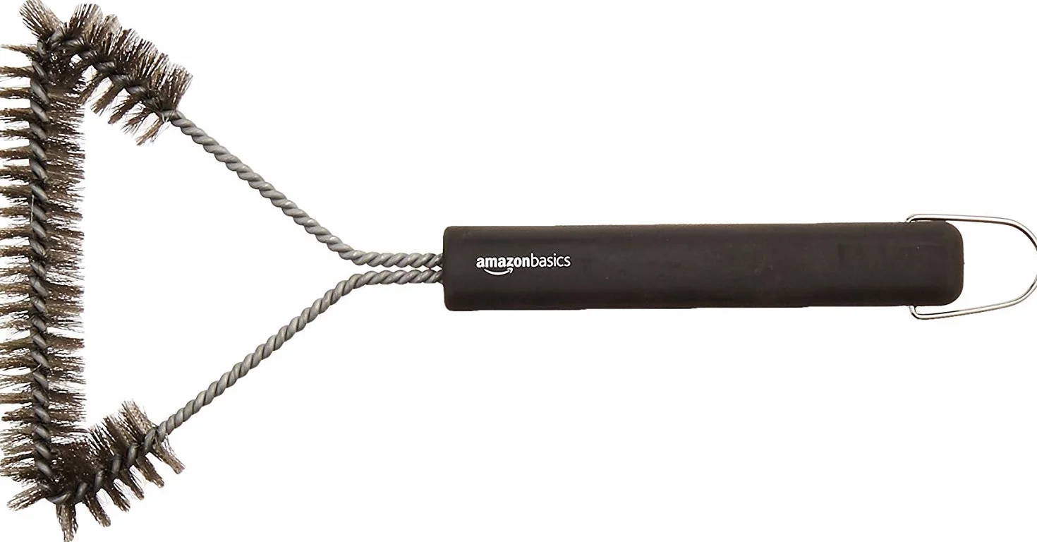 Amazon Basics Brosse de nettoyage triangulaire grille barbecue 30,5 cm Noir