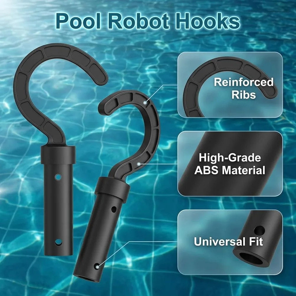 Universal Crochet Robot Piscine, Crochets pour Robots Nettoyeur de Piscines, Perches Télescopiques Accessoire