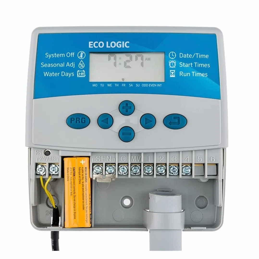 Hunter ELC-401I-E Programmateur d'arrosage électrique Eco Logic 4 Stations Intérieur 24V
