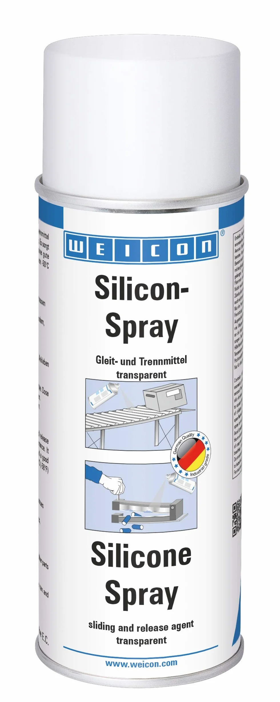 WEICON Spray Silicone 400ml / Agent de lubrification et séparation / Protection et entretien des plastiques, caoutchouc et métaux