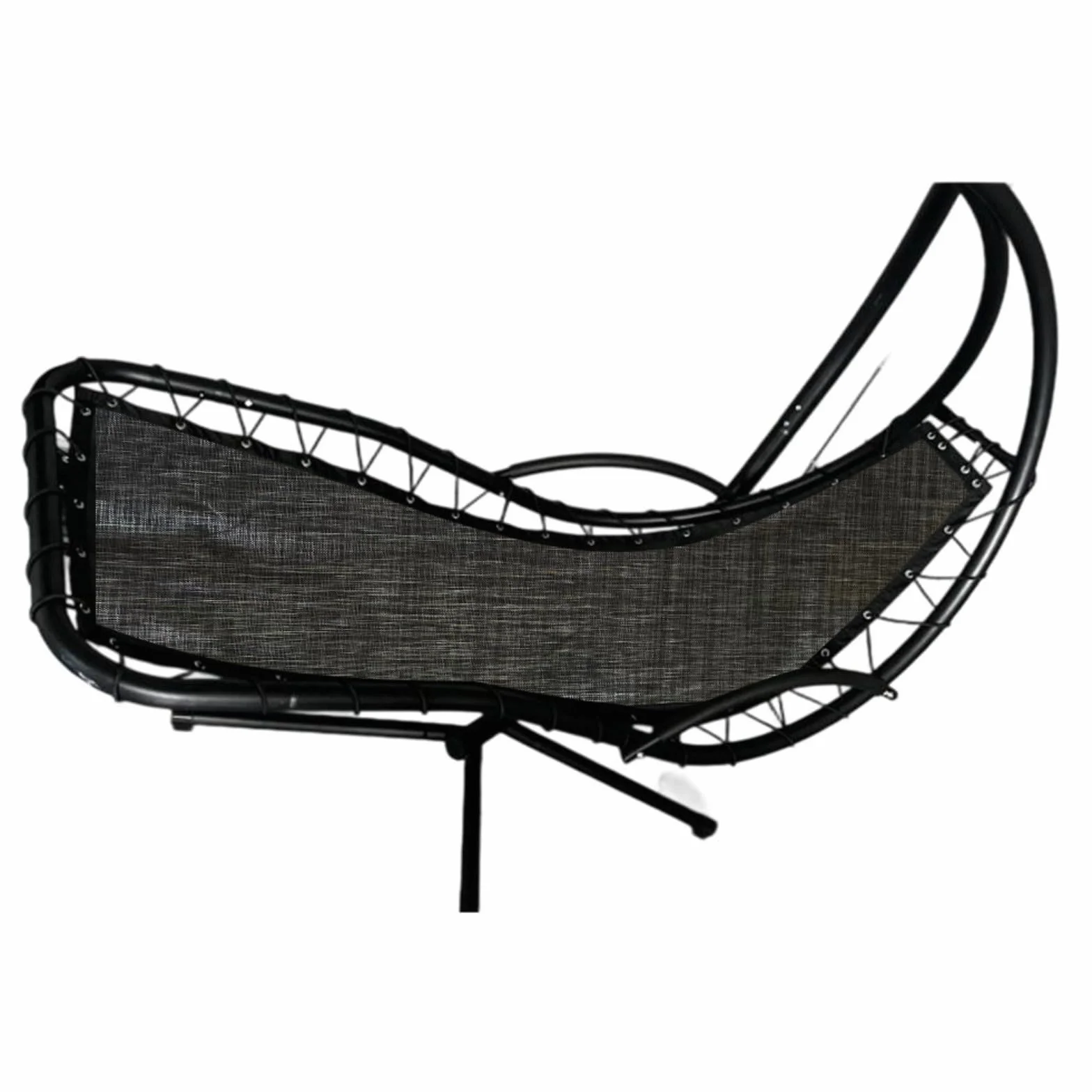 Balancelle de rechange tissu textilène 64 x 197 x 23 cm grise noire 1 pièce