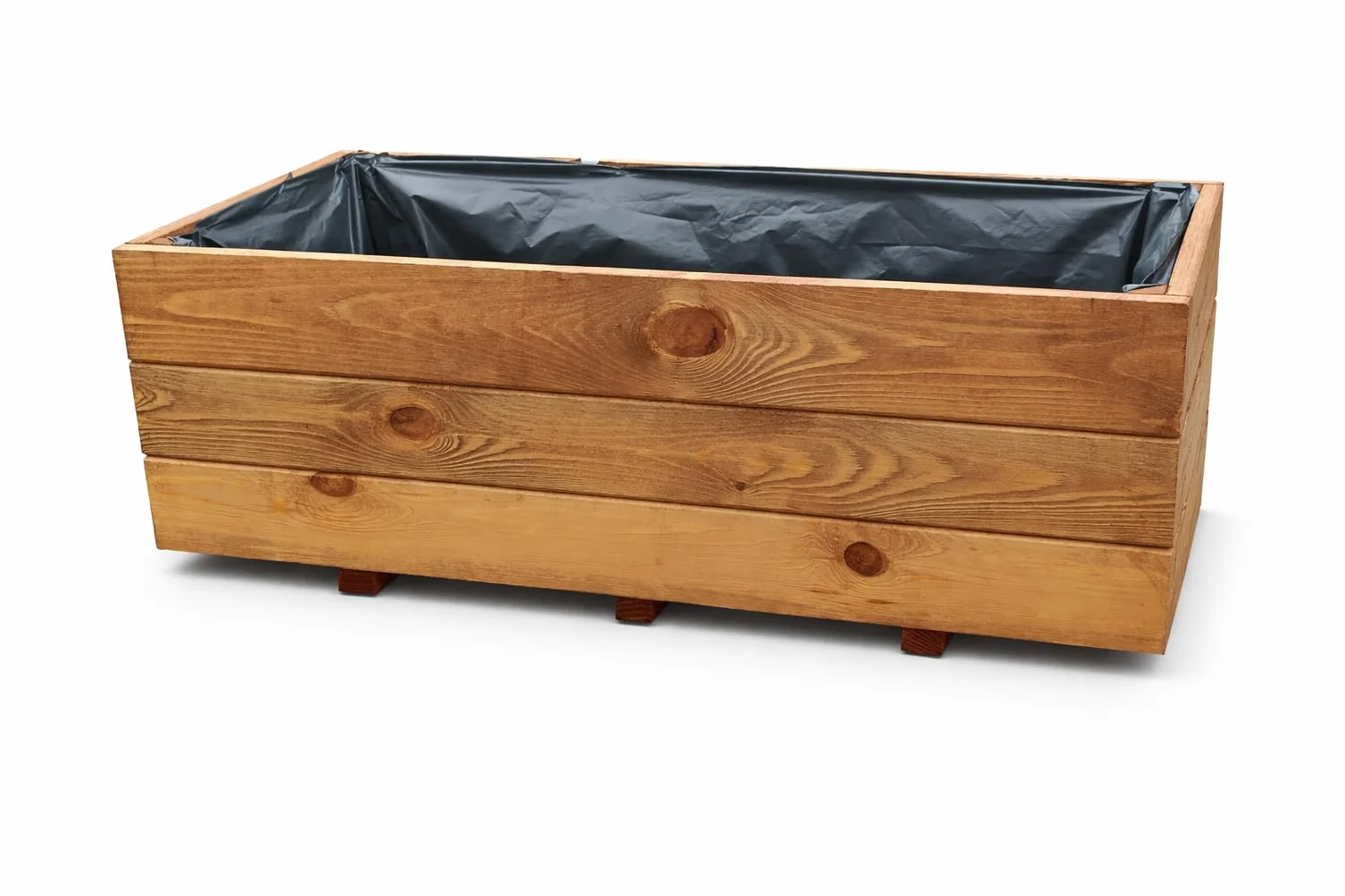 FKL DESIGN Home Deco Jardinière en Bois 80x40x30 cm D28 Teck