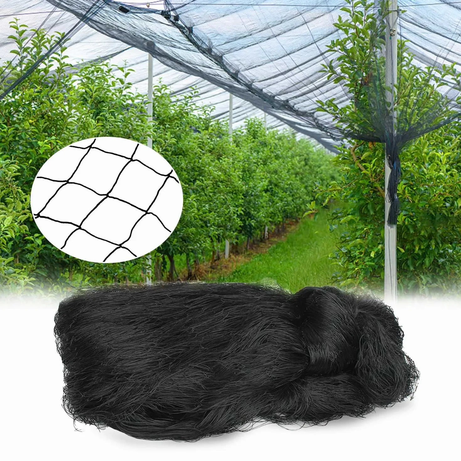 Filet Protection Oiseaux 5 x 15m Anti Pigeon Réutilisable pour Volière Poulailler