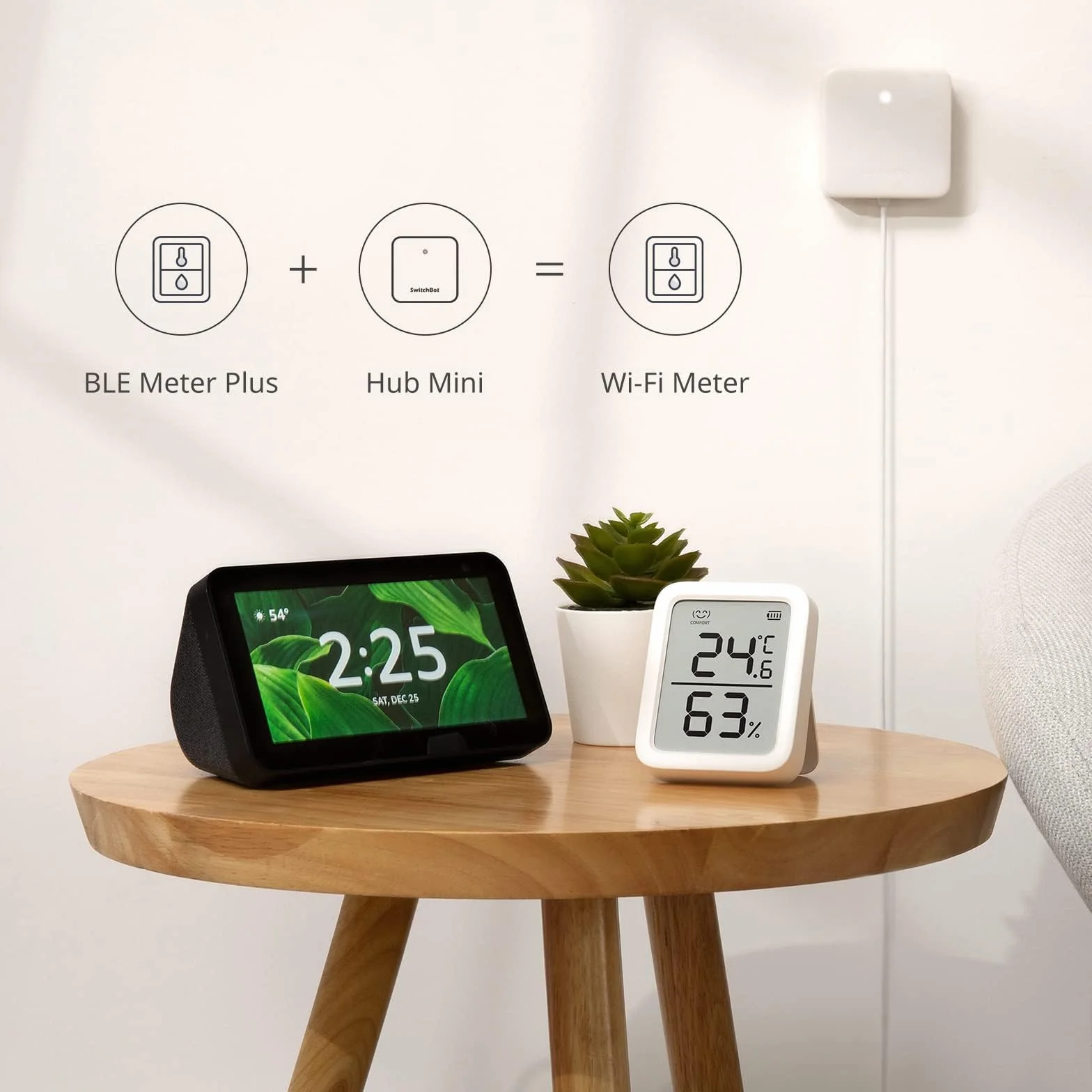SwitchBot Thermomètre Connecté Intérieur Bluetooth Capteur Température App