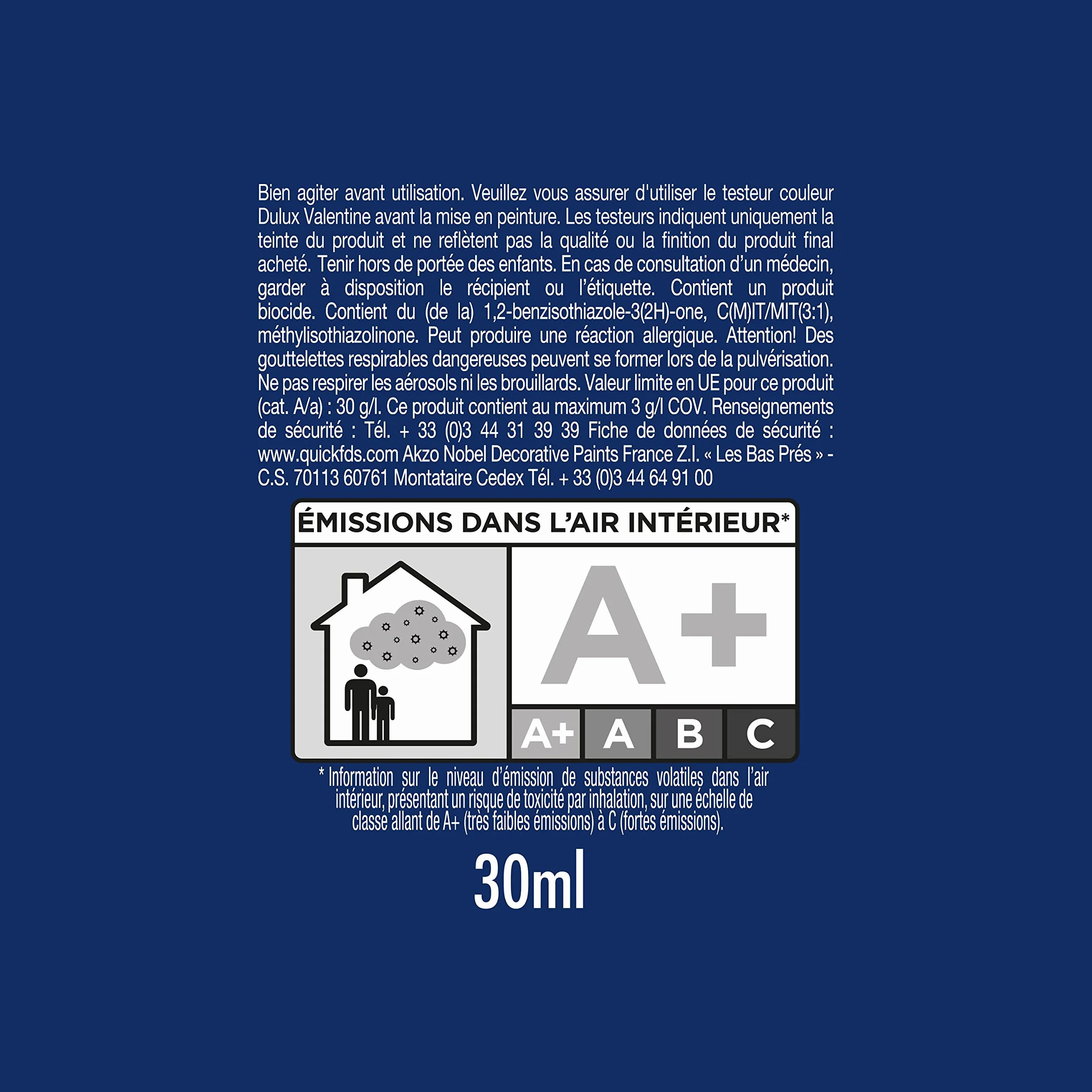 Dulux Valentine Peinture Testeur Crème de Couleur - Murs et Boiseries - Mat - Couleur Tendrement Vert ® 30 ml
