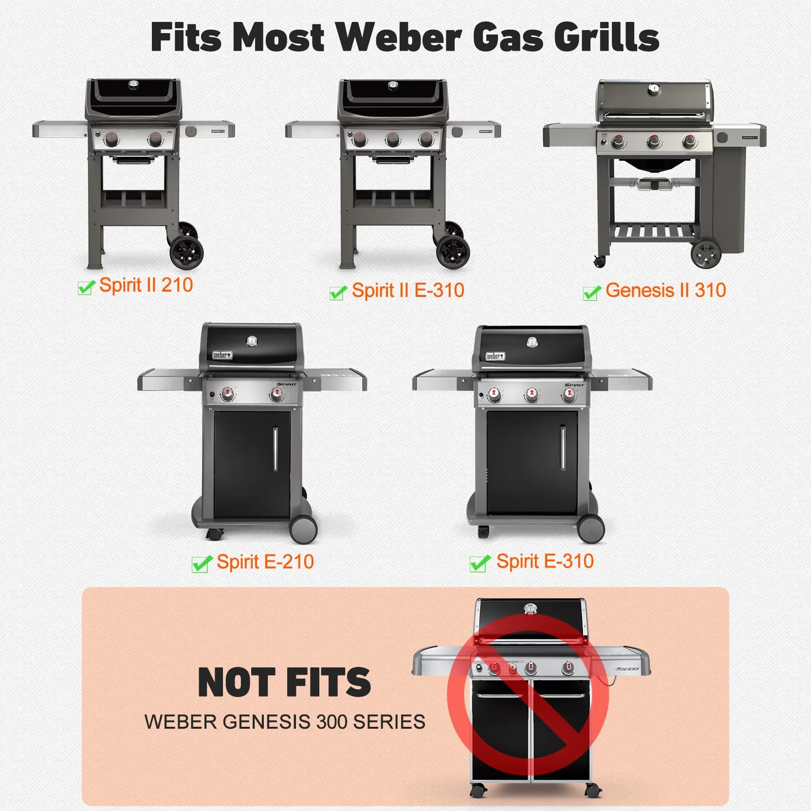 Onlyfire Bac à Charbon en Acier Inoxydable pour Barbecue Weber, Longueur Réglable 44,5-48 cm
