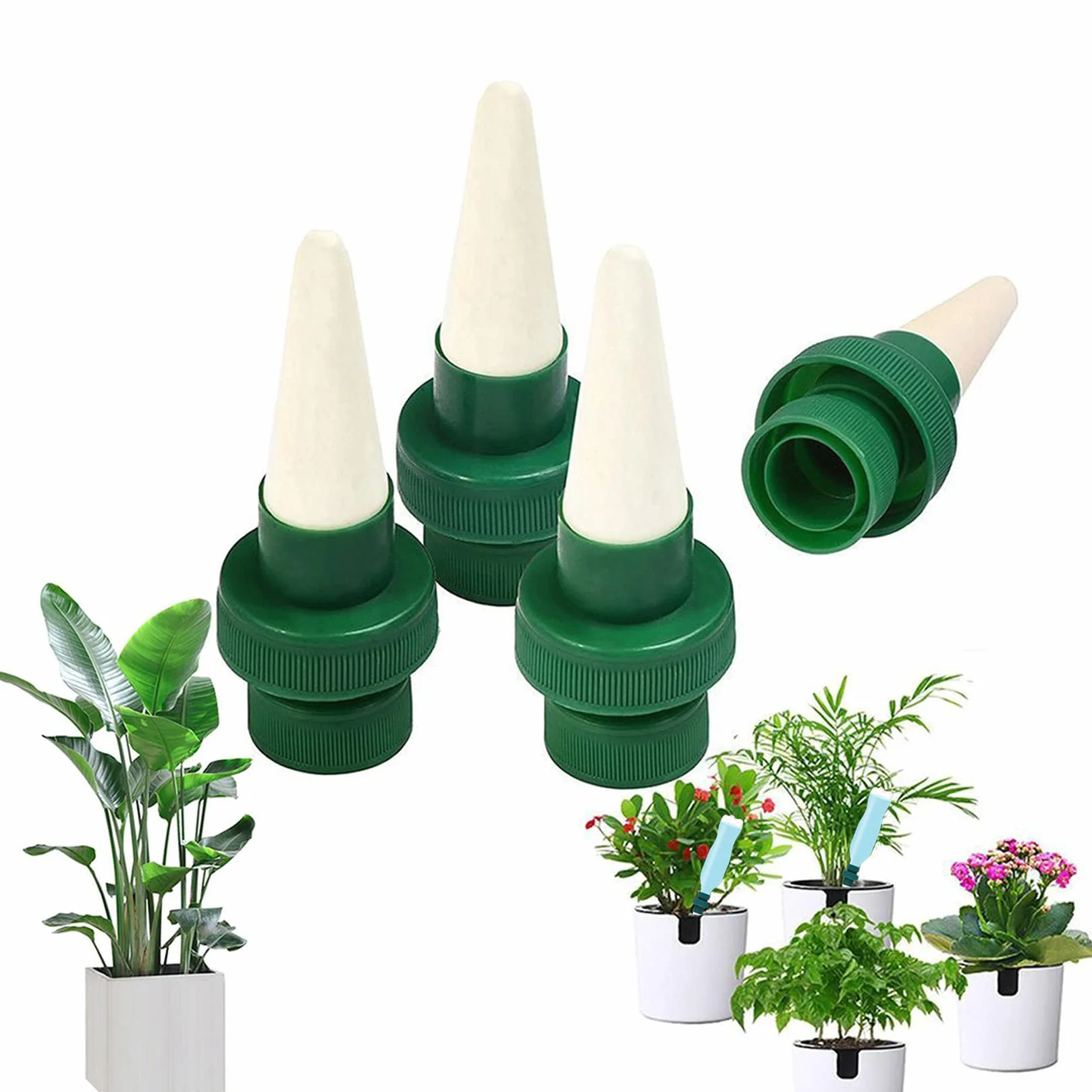 Arrosage Goutte à Goutte en Céramique 4 Pièces Système d'Irrigation Automatique pour Plantes Jardin
