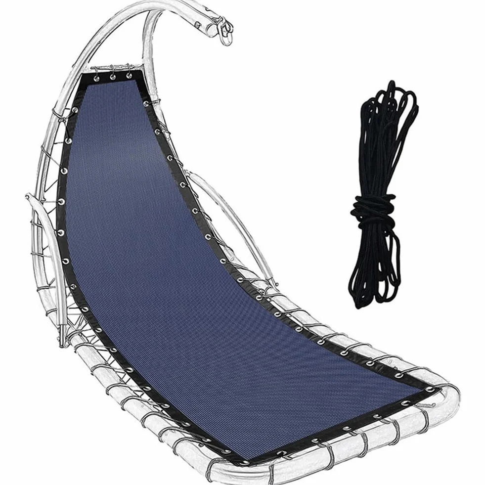 GORGECRAFT 197x64cm Tissu de Rechange pour Balancelle Suspendue, Maille Renforcée et Corde pour Hamac de Jardin