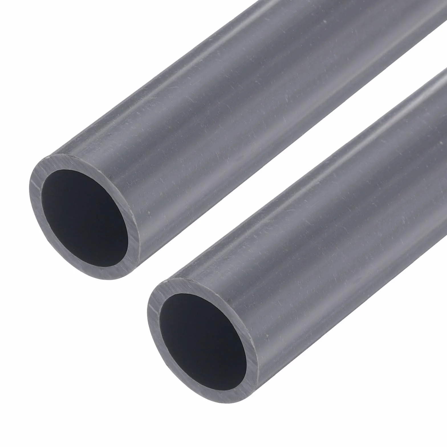 QUARKZMAN Tuyau Rigide PVC Tube Rond Tuyau Matériel Tuyauterie 15.4mm ID 20mm OD 9" Longueur Gris Clair Haute Résistance Aux Chocs pour Tuyau D'Eau, Bricolage, Gaine Câble 2Pièces