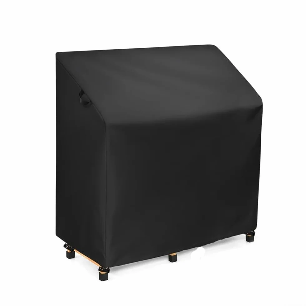 Housse de banc de rempotage 114x50x122 cm tissu Oxford coupe-vent noir