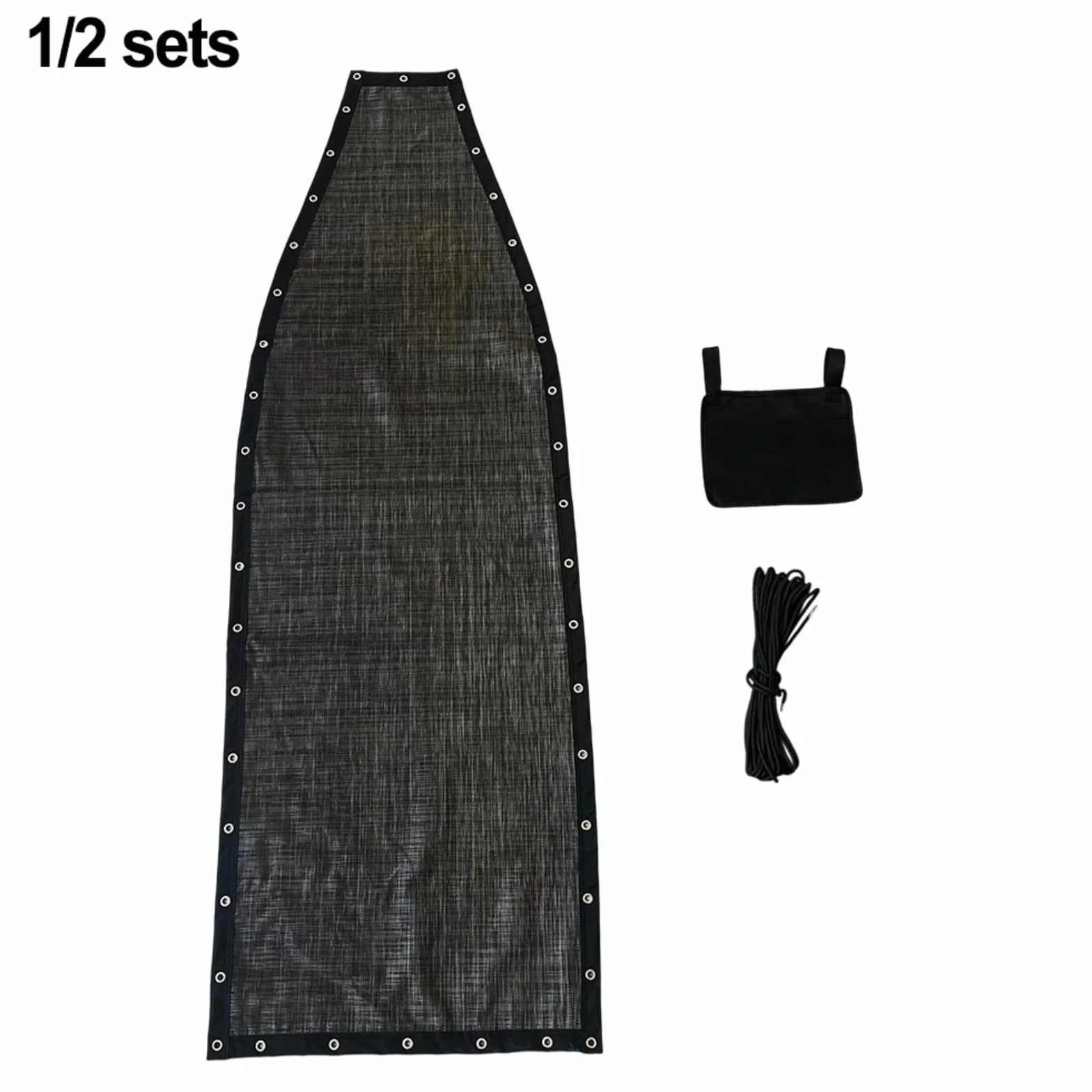 Balancelle de rechange tissu textilène 64 x 197 x 23 cm grise noire 1 pièce