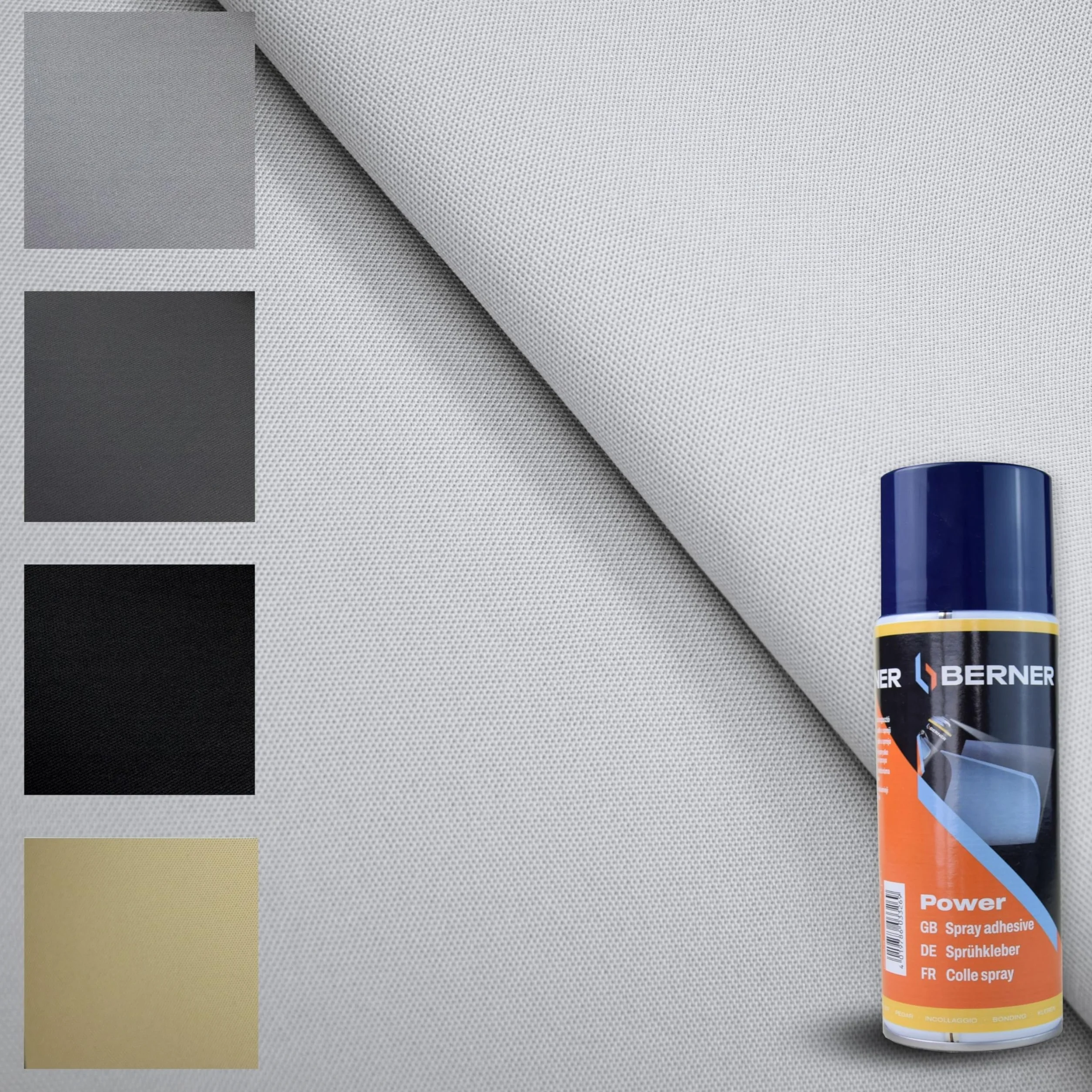 TENDAGGIMANIA Ciel de Toit Voiture Nid d'abeille Kit Tissu + Colle Spray, Ciel Toit Auto Couleur Glace 1450 -Taille 2 MT X 1,5 MT + 1 Colle