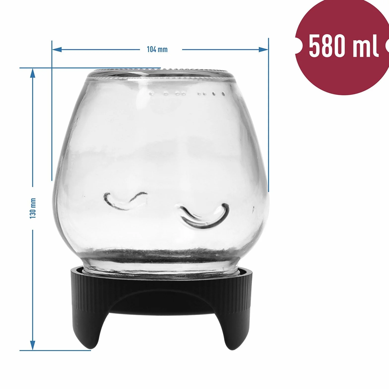 Browin Germoir en verre pour cultiver des germes sains, Noir, Transparent