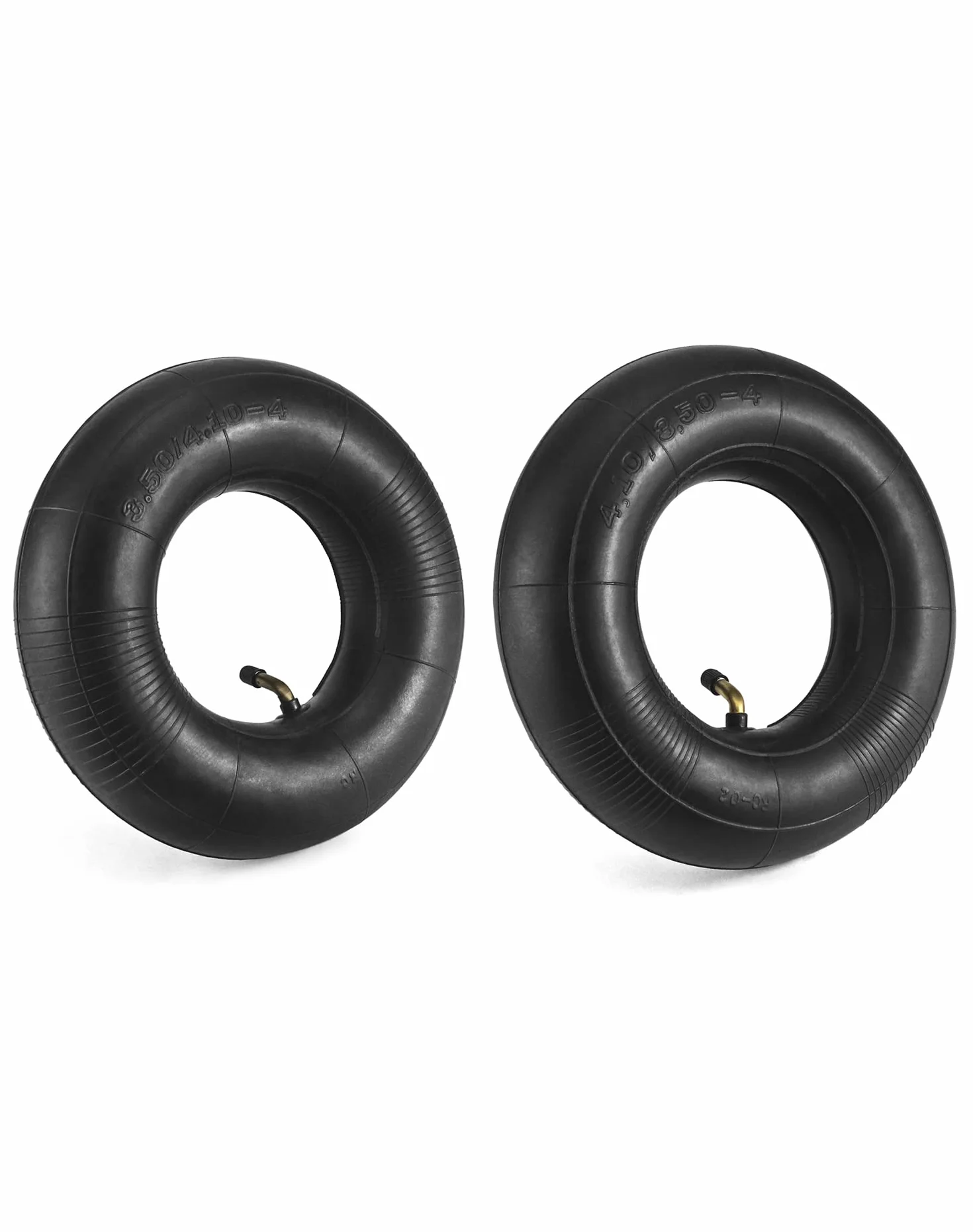QWORK 2 pièces 4.10/3.50-4 Chambre à air pour tondeuses à gazon, valve pliée