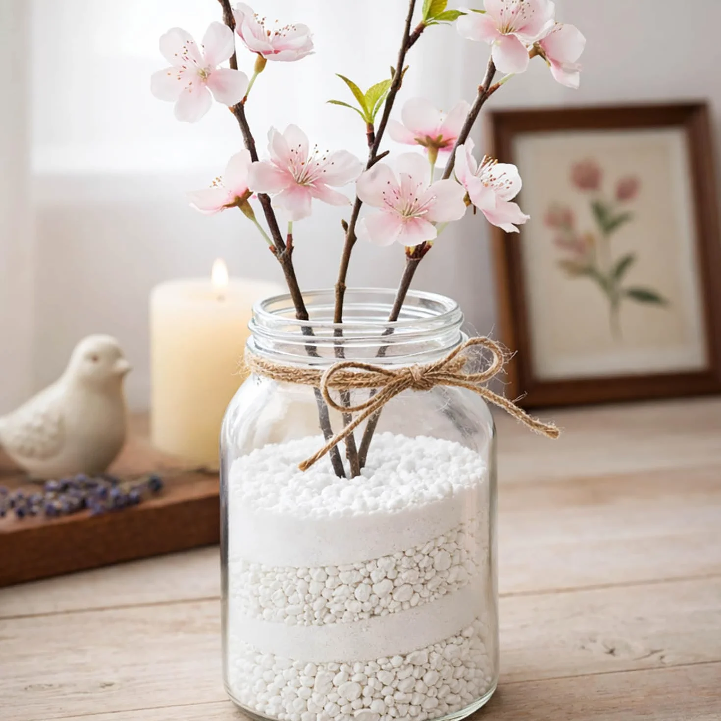 com-four® Sable décoratif Gris et Blanc 700 g, Grain 0,1–15 mm pour Bougeoirs, Vases en Verre