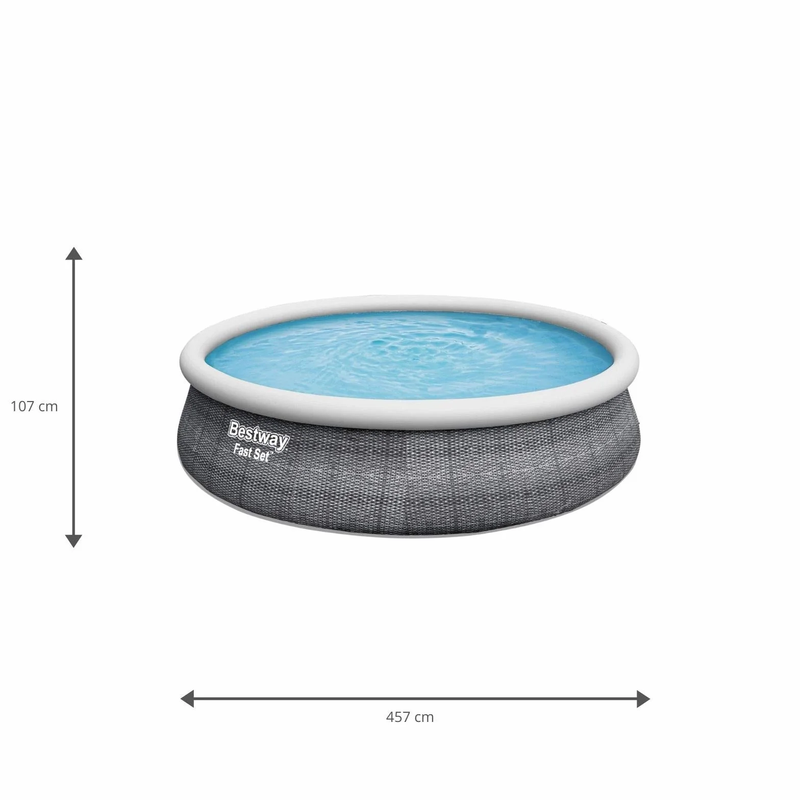 Bestway Piscine autoportée Fast Set Aspect Rotin 4.57 x 1.07 m