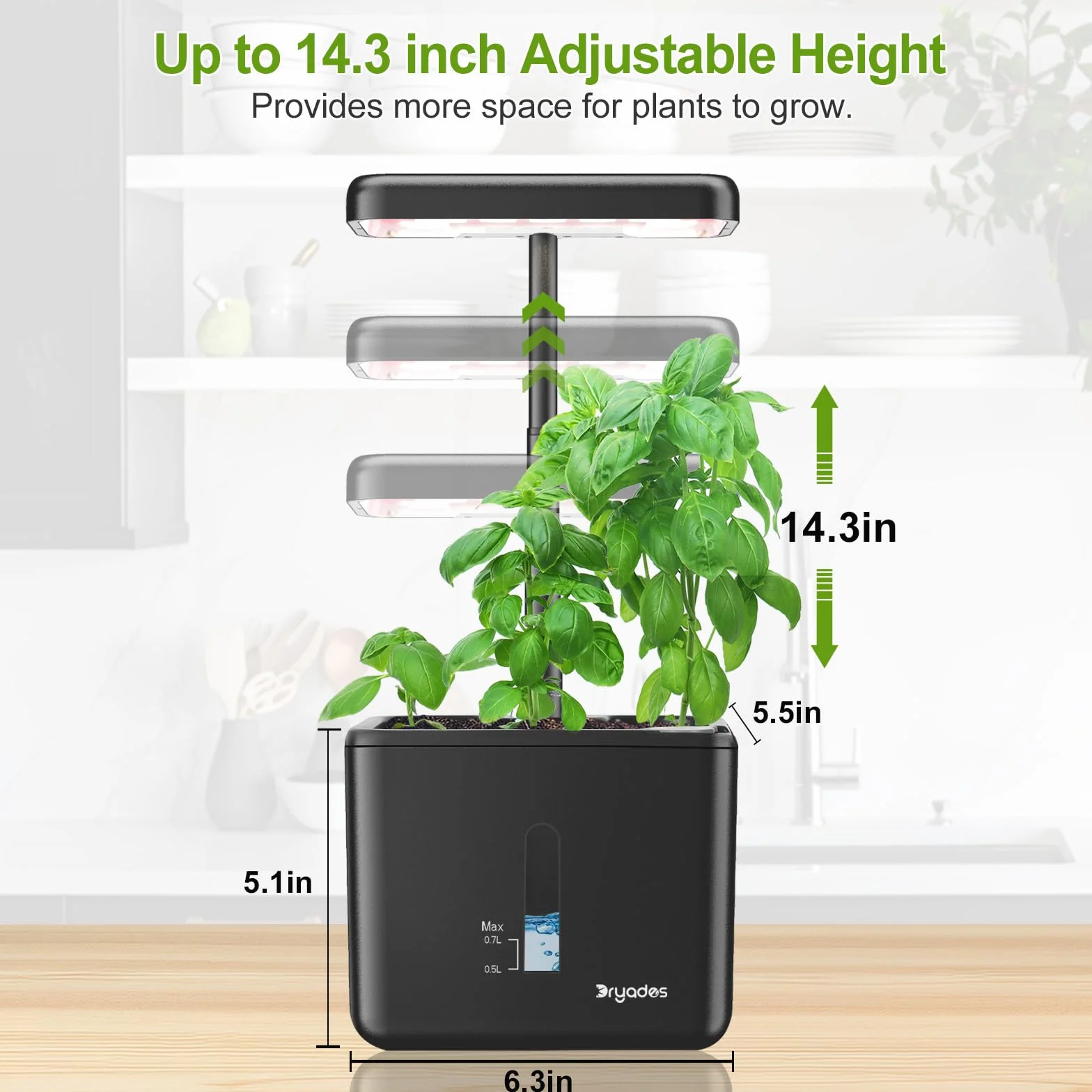 Systèmes de Culture de Jardin d'intérieur LED 17 W Minuterie Automatique Pot de légumes