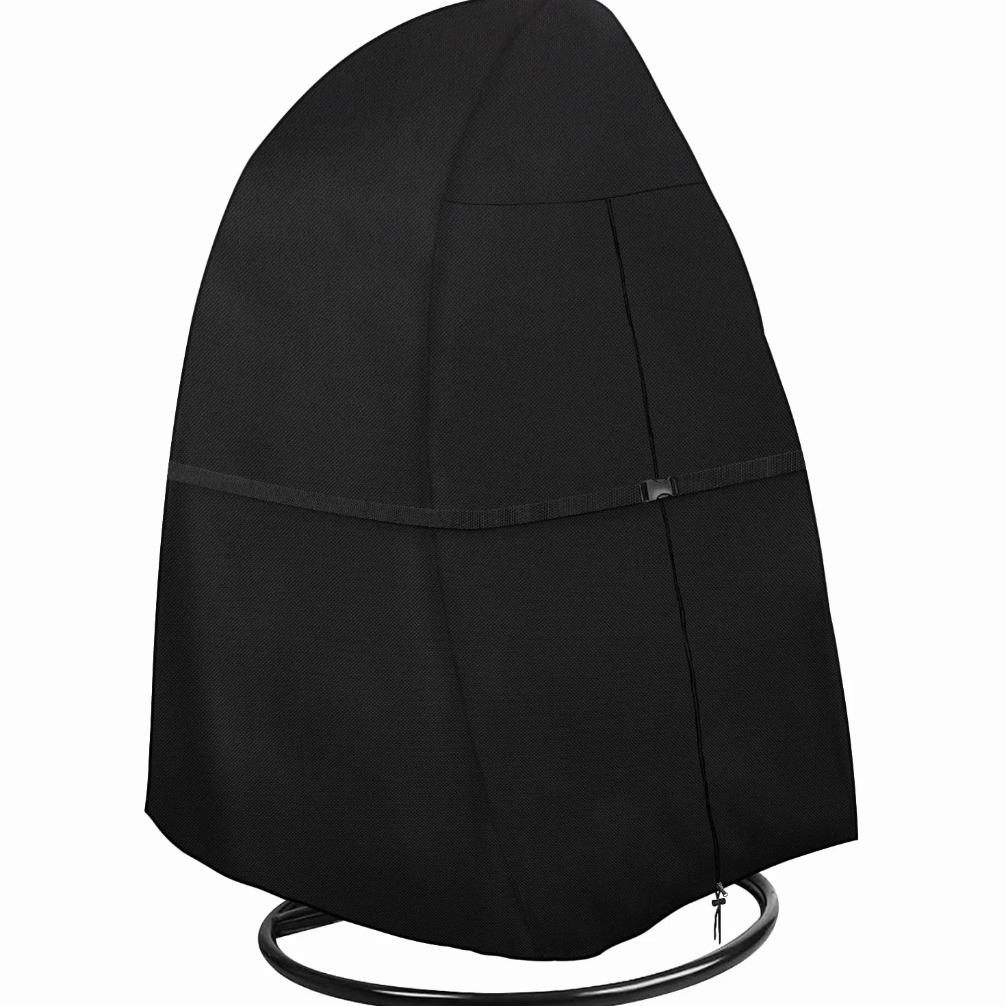 Housse Chaise Suspendue Exterieur Imperméable 420D Oxford Protection Fauteuil avec Fermeture Éclair Anti-UV 190x115cm