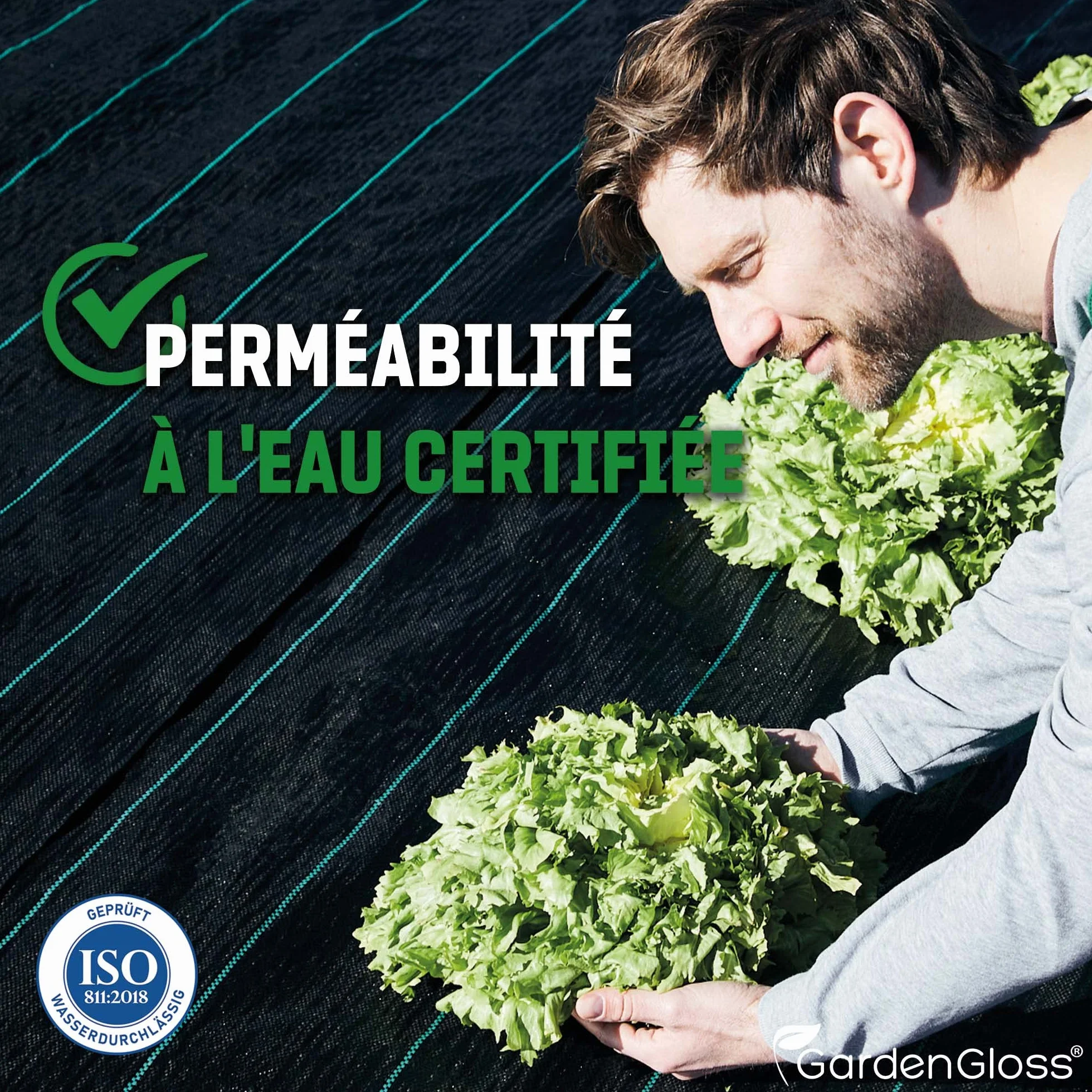GardenGloss Toile de Paillage Anti Mauvaises Herbes 100 g/m² 50m x 1m Géotextile Indéchirable