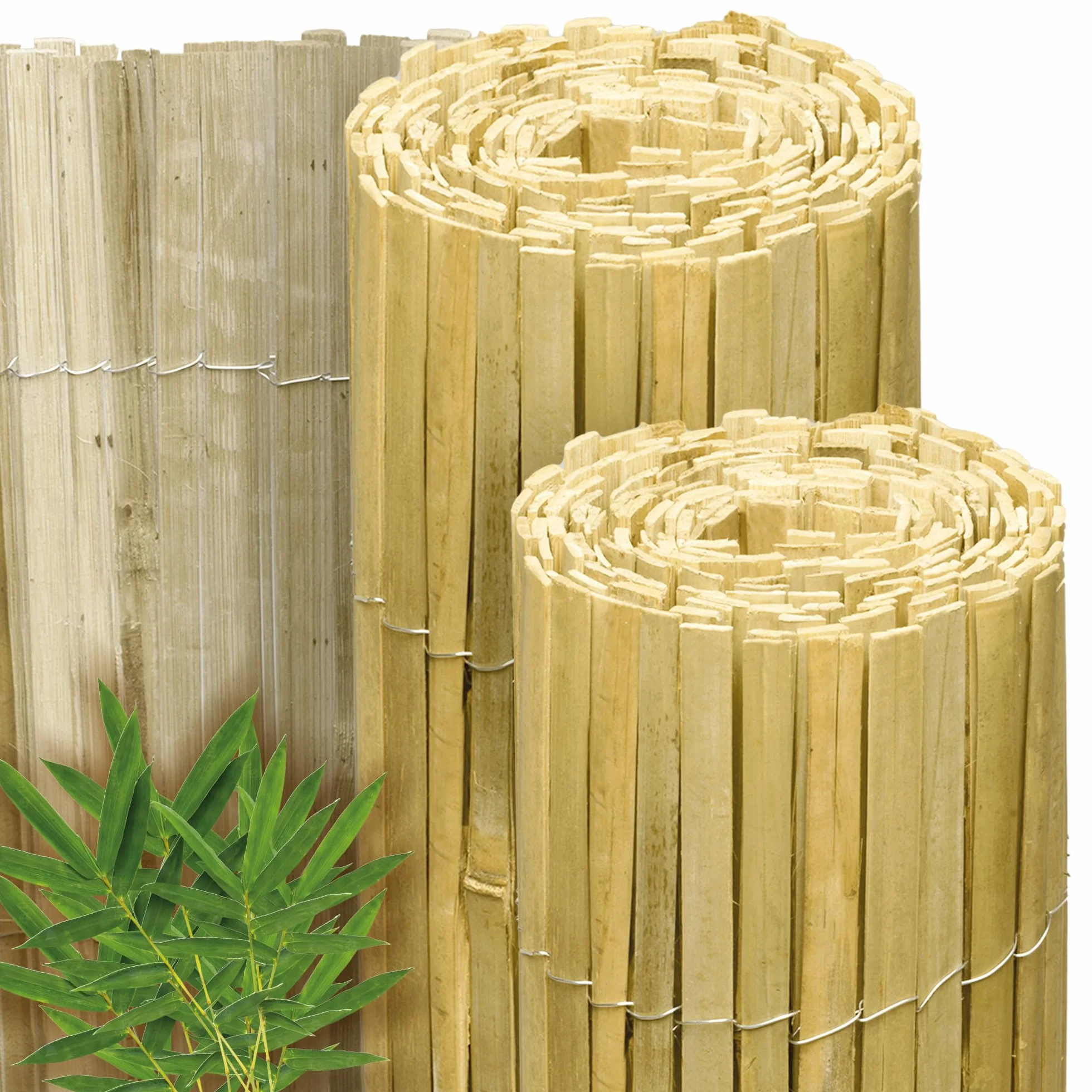 Sol Royal Canisse Brise Vue Balcon Bambou 180x600 cm Clair Brillant – Canisse Bambou Balcon Palissade Jardin Exterieur – Cache Balcon Brise Vue 1m80 Pare Vue Terrasse Extérieur