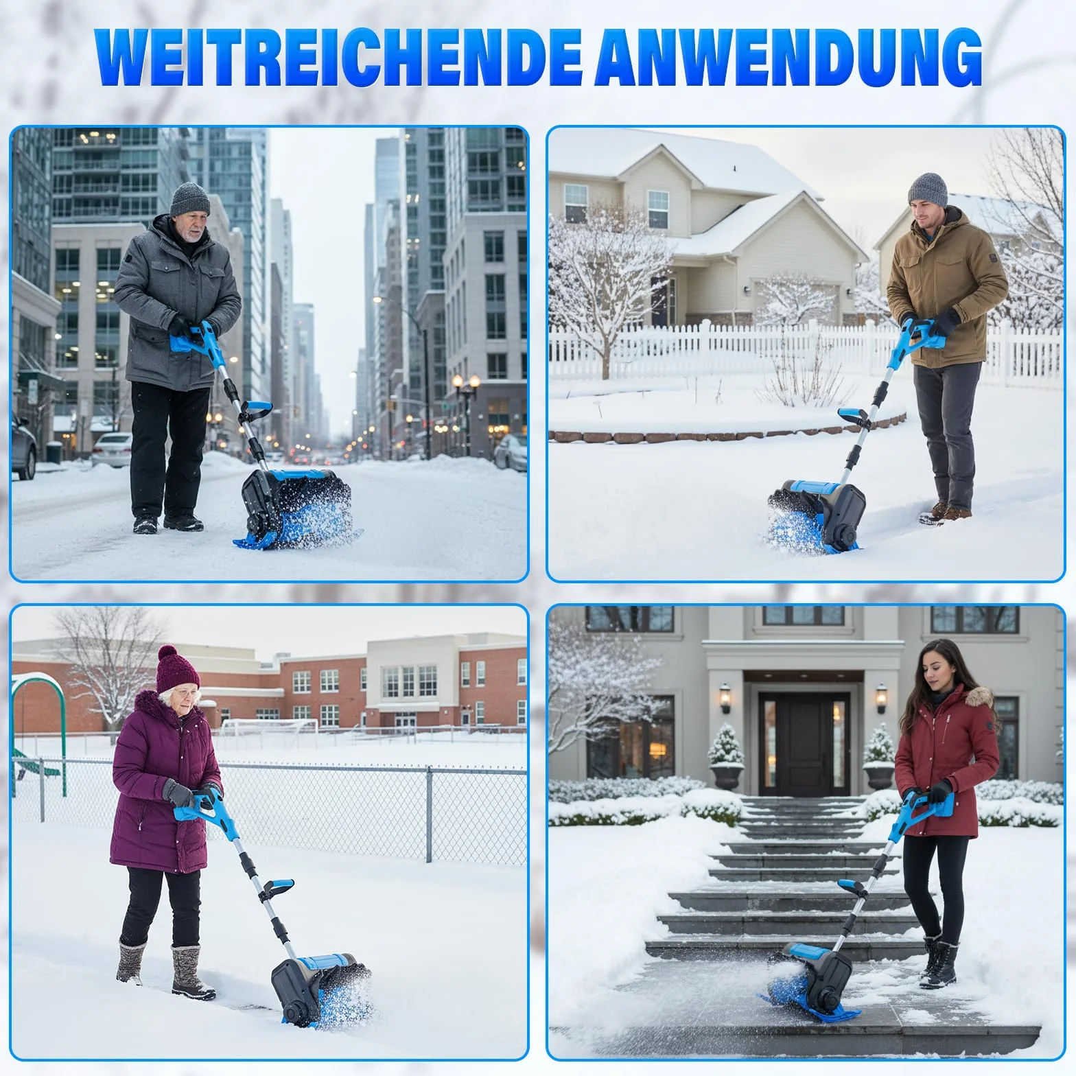 Makita 21 V Souffleuse à Neige sans Fil 1000W, Largeur 30 cm, Distance 8,5 m