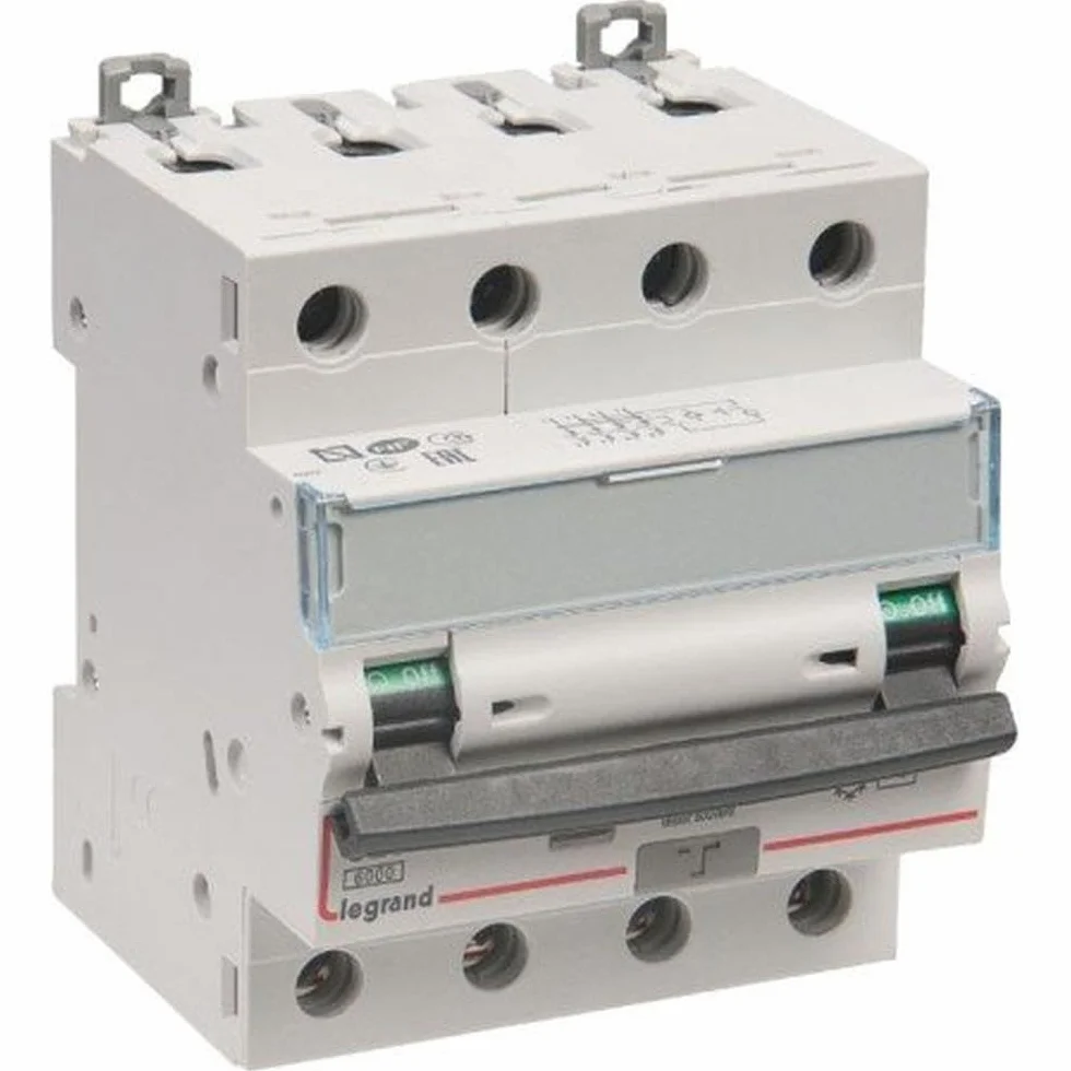 411189 Legrand Disjoncteur différentiel tétrapolaire 32A 30mA type AC - DX³6000 10kA 4P