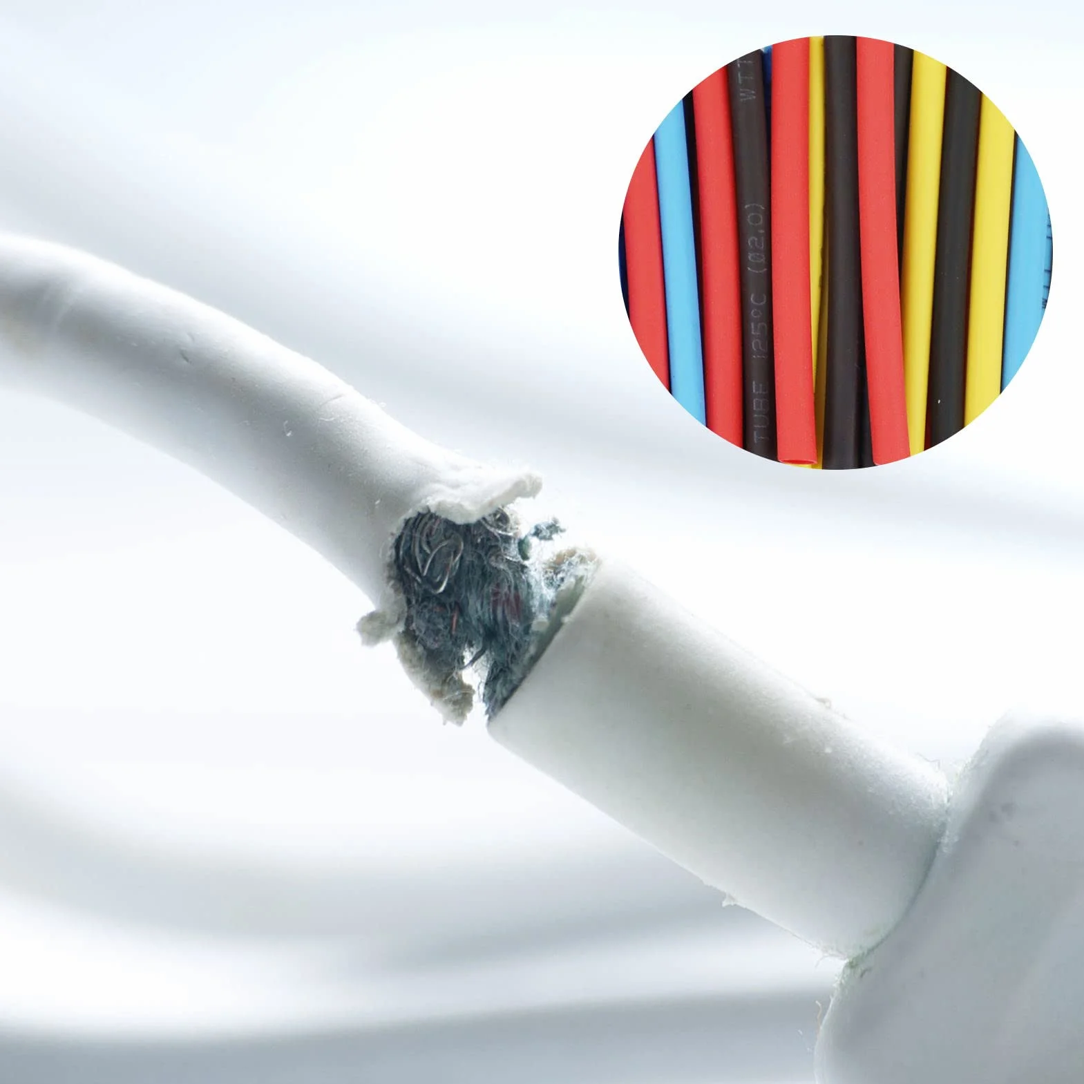 164 pièces Gaine thermorétractable - Kit de câble thermorétractable pour câble électrique 2: 1 Manchon de câble thermorétractable d'isolation électrique 5 couleurs en 8 tailles