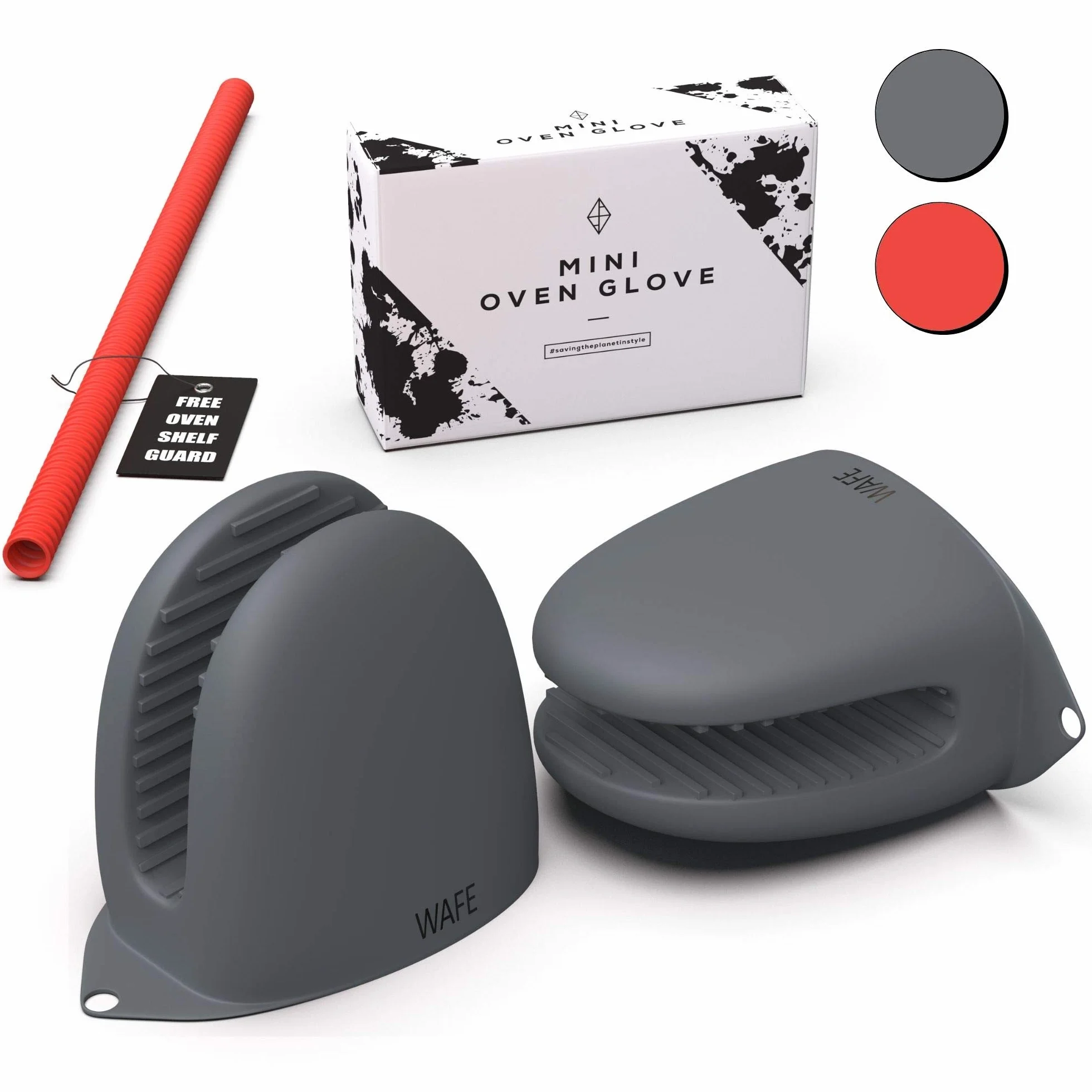 Gants en Silicone pour Friteuse à Air WAFE - Manique Résistante à la Chaleur pour Cuisine, Barbecue et Grillades