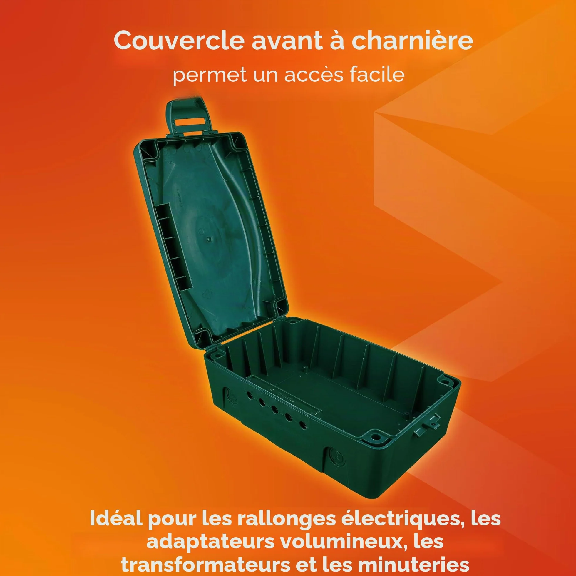 Masterplug Boîte électrique résistante aux intempéries pour l'extérieur - Vert, 345 x 220 x 126,5 mm
