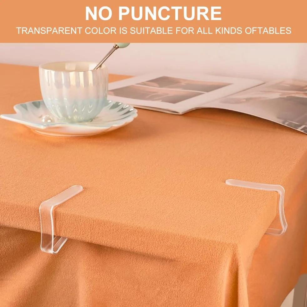 Pinces À Nappe Plastique 27Pièces Clips de Nappe Table Anti-Glissant Transparent Fixation Attache