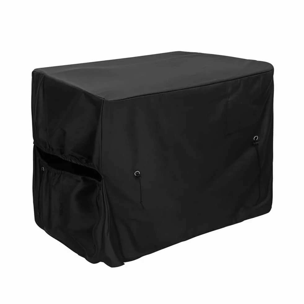 Bâche de Protection pour Réchauffeur de Piscine, Couverture Hiver avec Trou pour Tuyau et Fermeture Auto-Agrippante
