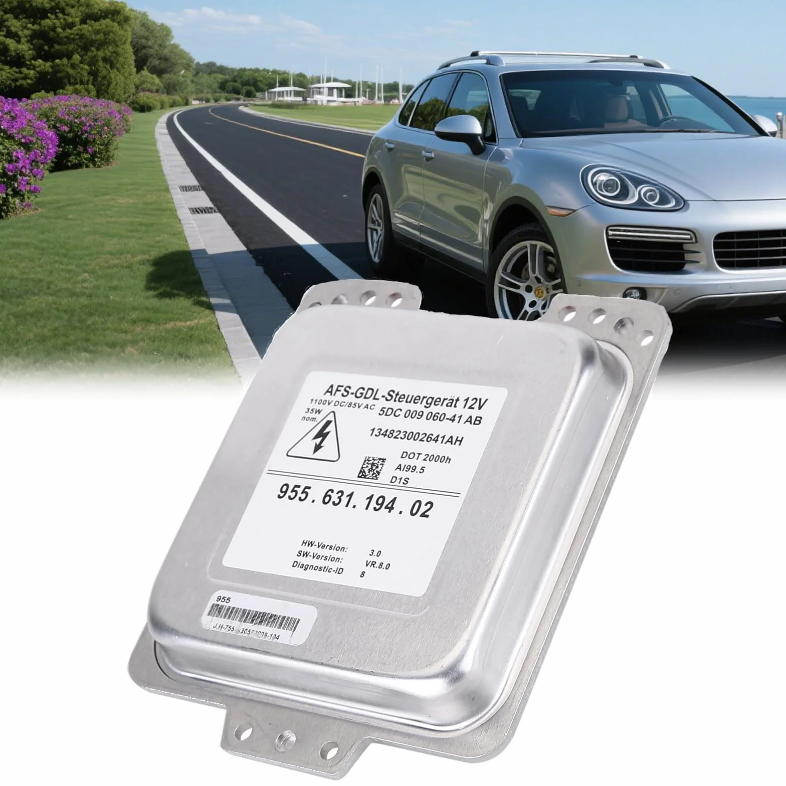 Unité de Commande de Phare au Xénon 5DC00928500 Compatible avec Porsche Cayenne 07-10 Ballast de Phare Xénon 95563119401 95563119402