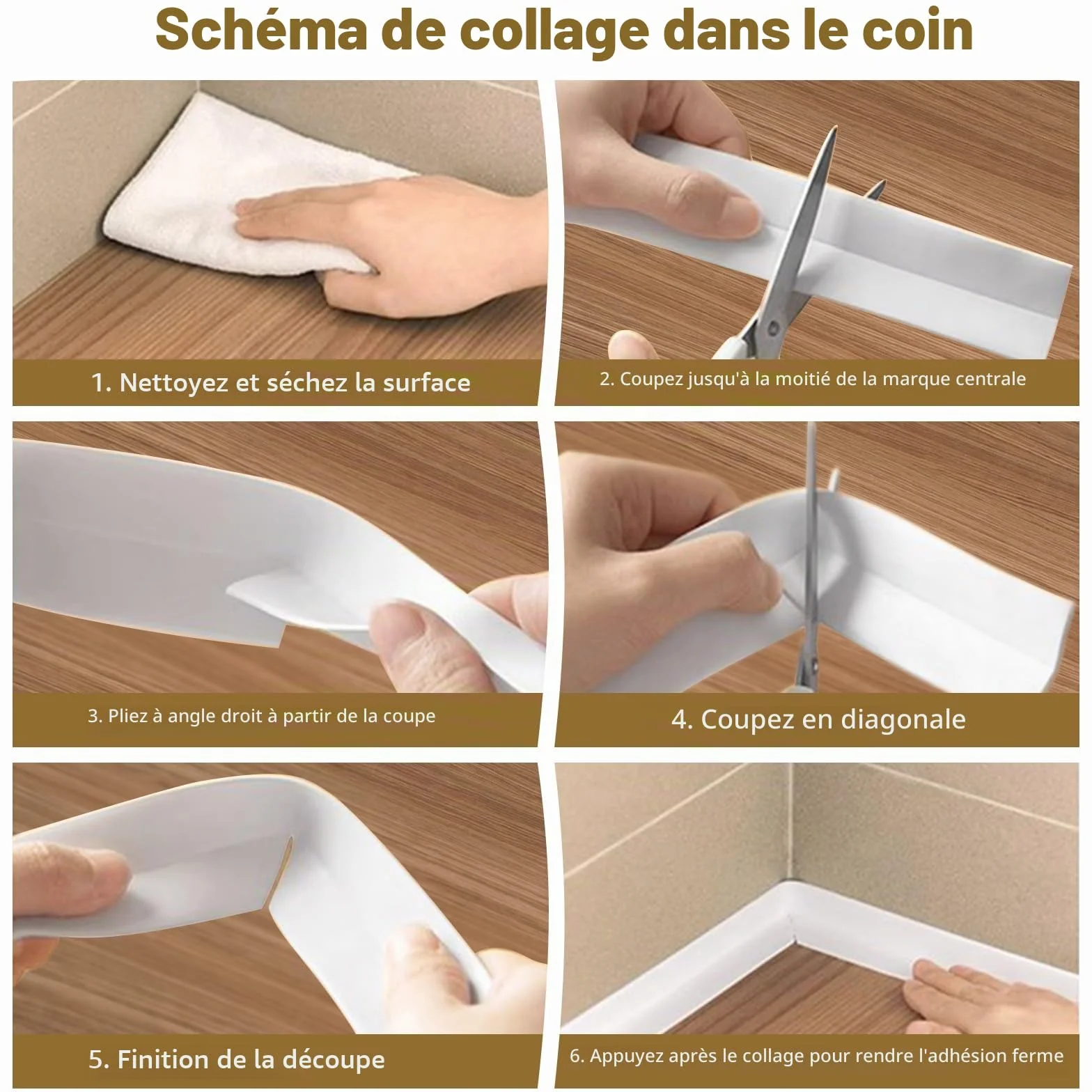 Fixmend Joint Salle de Bain, 2 Rouleaux Silicone Blanc Ruban Auto-Adhésif, Joint Baignoire - Bande d'Étanchéité pour Salle de Bain, Cuisine et Bien Plus (320 * 3,8 Cm)