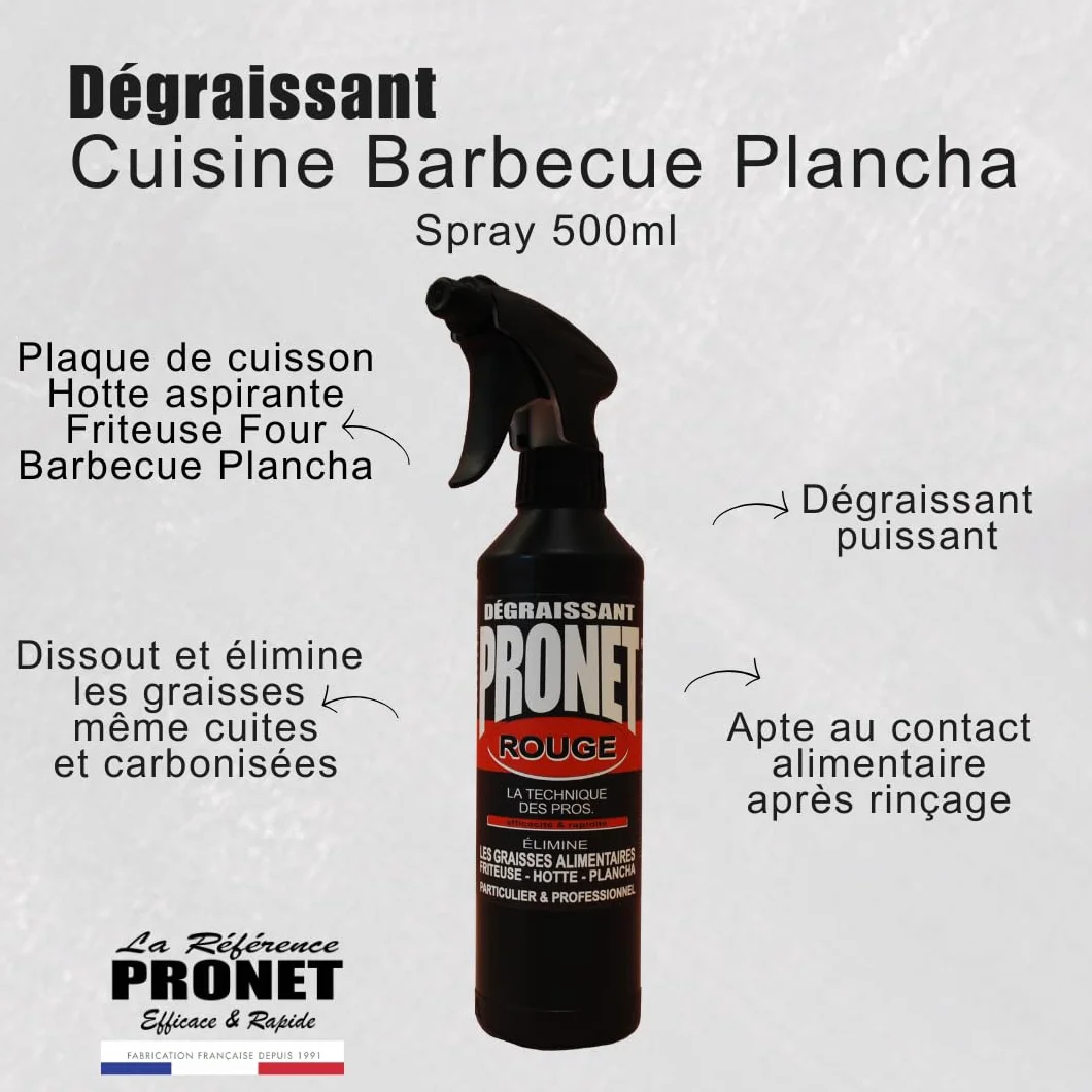 PRONET Dégraissant cuisine puissant spray 500 Ml