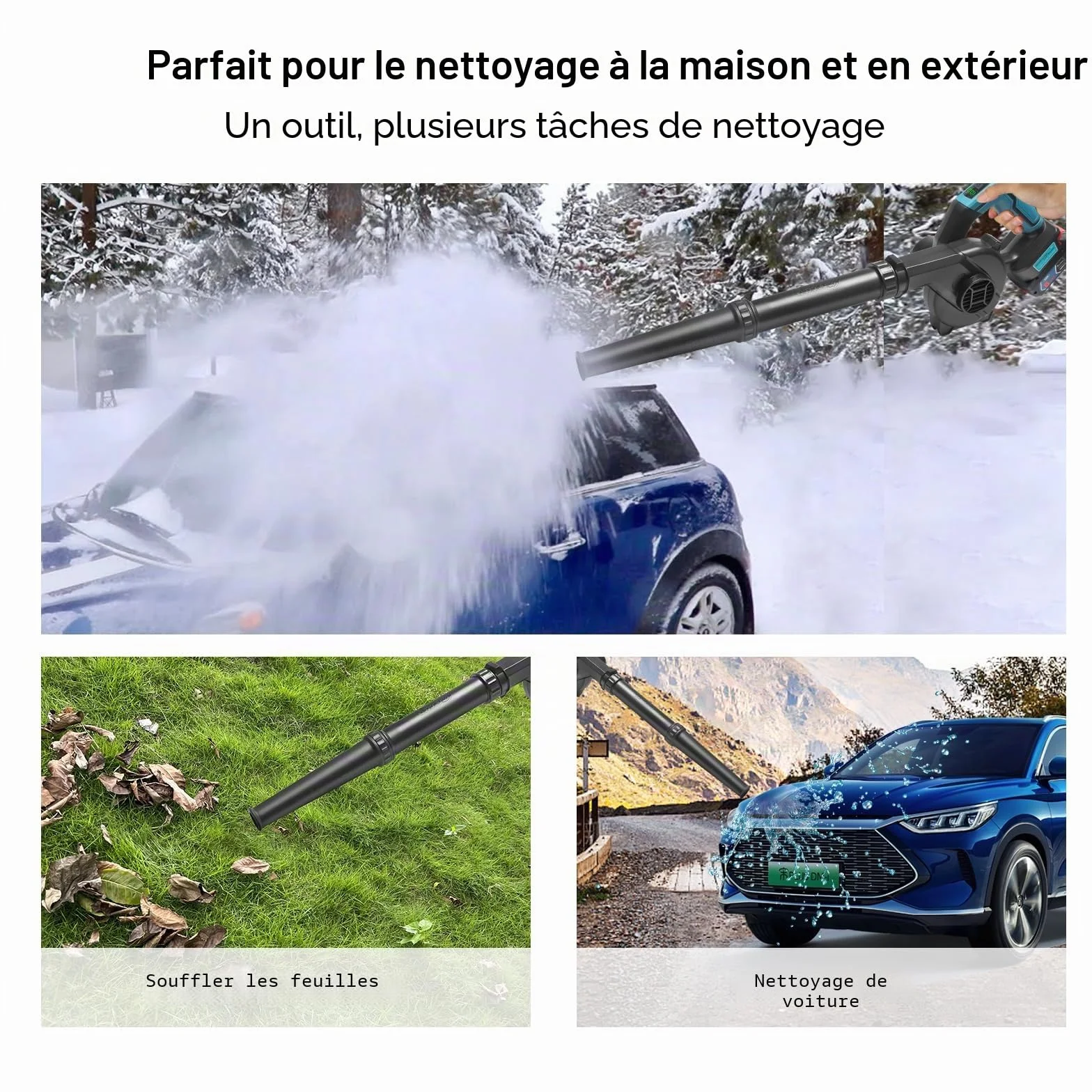 Waitley Souffleur de Feuilles sans Fil pour Batterie Bosch GBA 18V 169 km/h