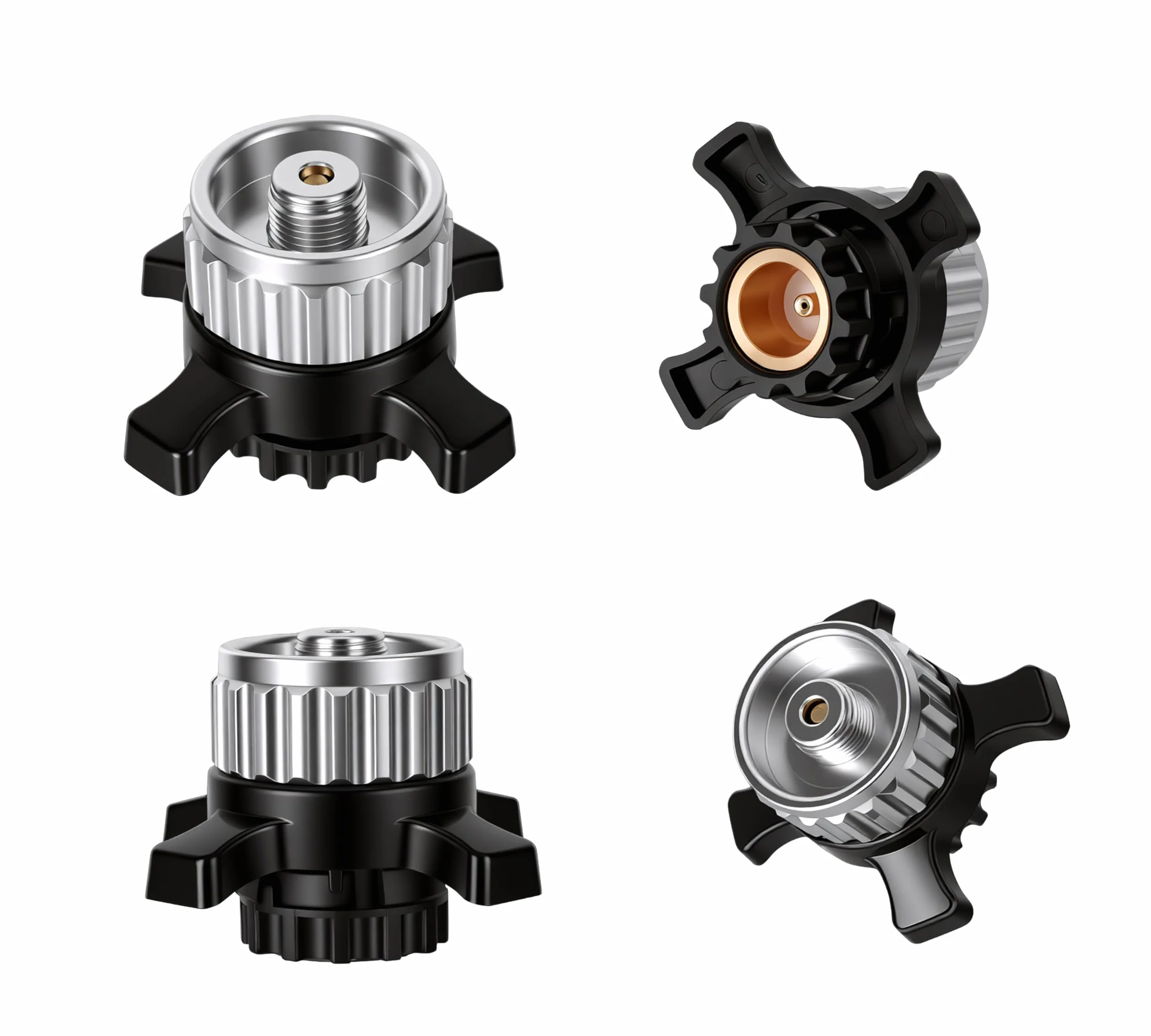 Adaptateur Cartouche Gaz Campingaz CV Easy Clic vers Valve EN417 Raccord Baïonnette Fileté 7/16" Réchaud