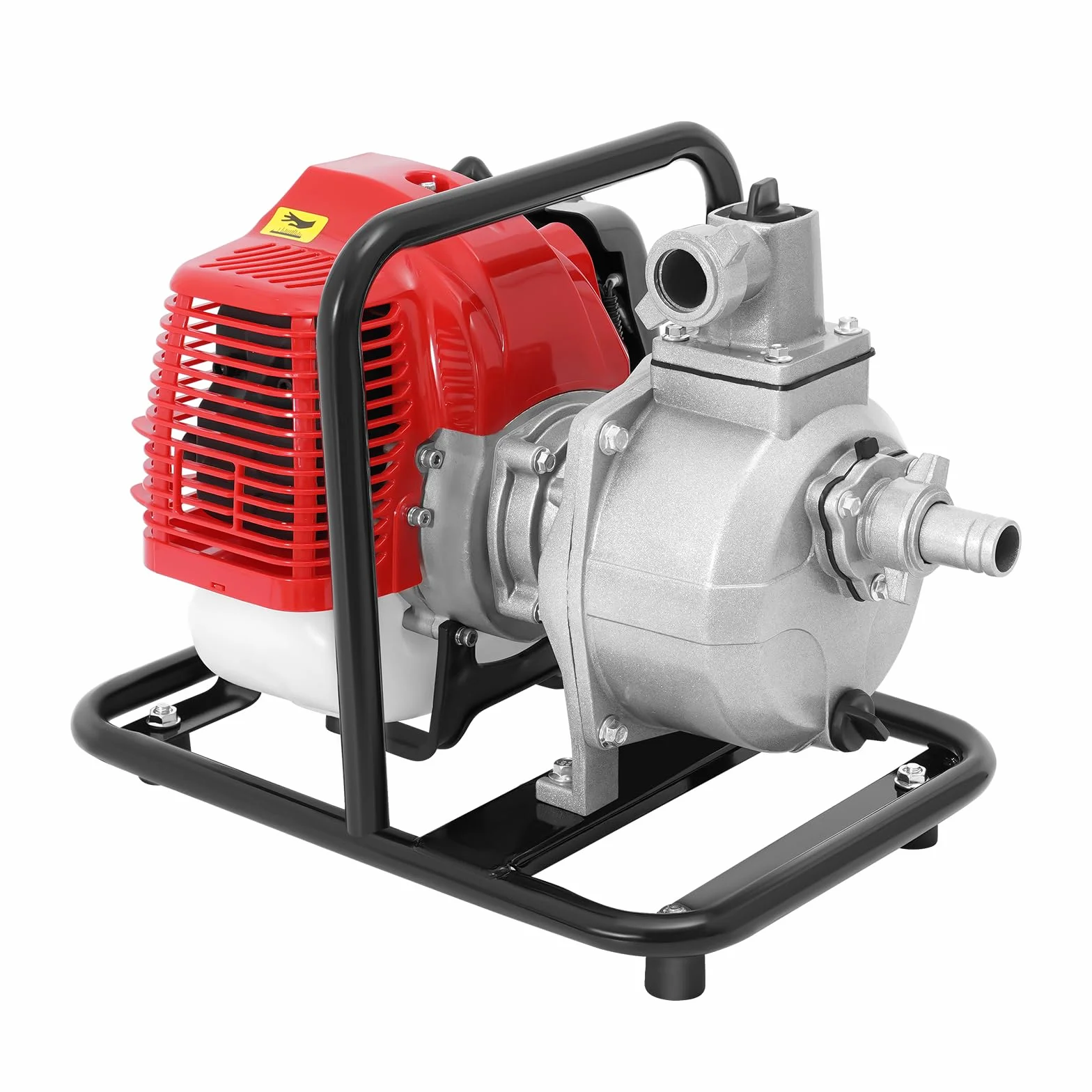 Pompe a eau Thermique | Moteur 2 Temps | 43cm³ | 1,25KW | 30m Hauteur de Refoulement | 8m Hauteur d’aspiration Max | 10 L/H Volume Aspiration | 25mm Connexion | Motopompe Thermique