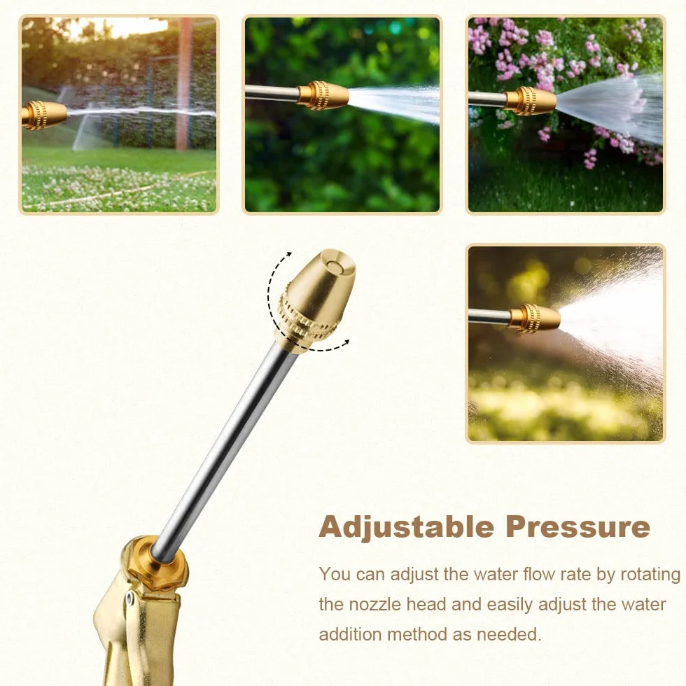 OFFCUP Pistolet d'arrosage Métal Haute Pression avec Buse en Laiton pour Jardin, Lavage de Voiture