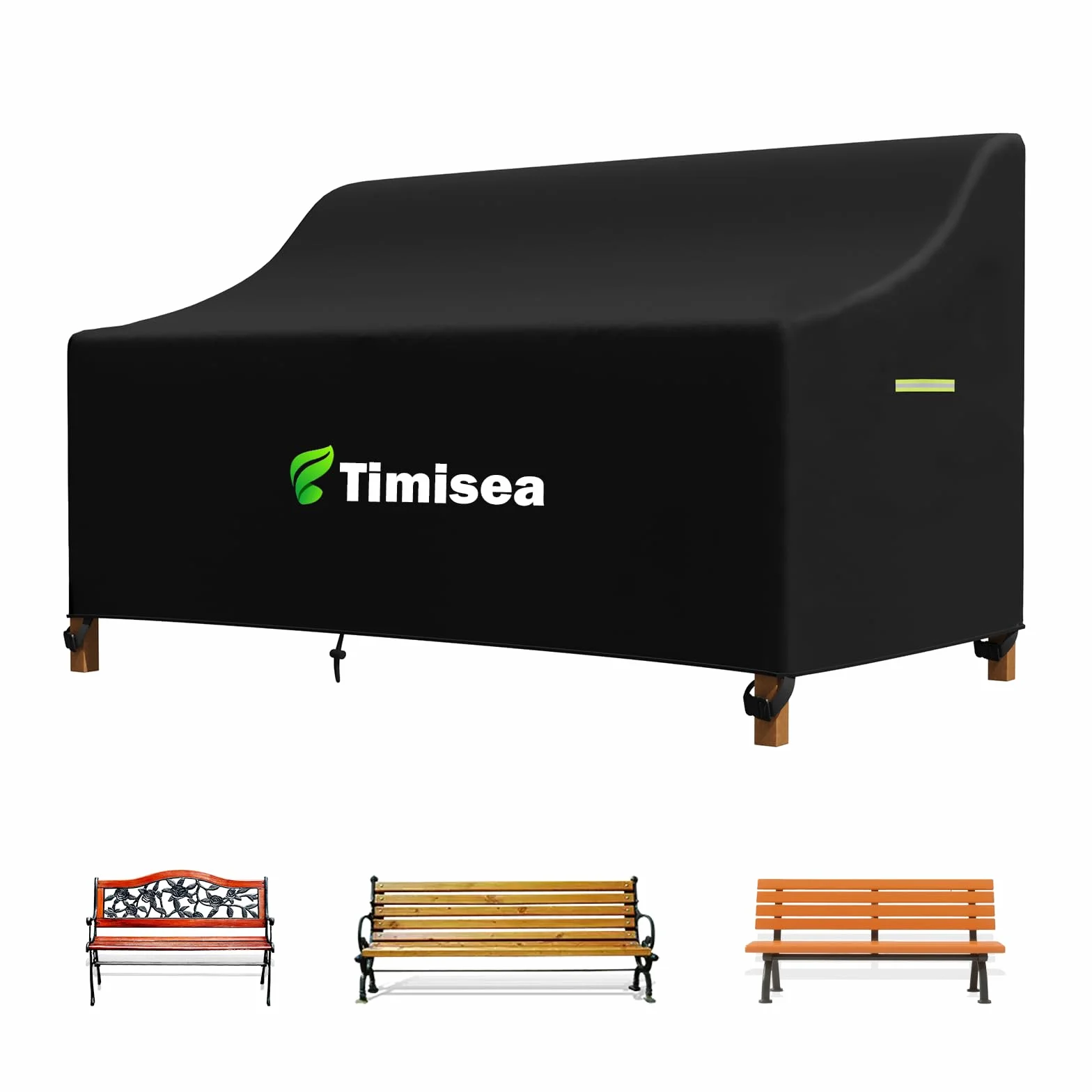 Housse de protection pour banc de jardin 135x67x65/91 cm Oxford 600D imperméable anti-UV 2 places