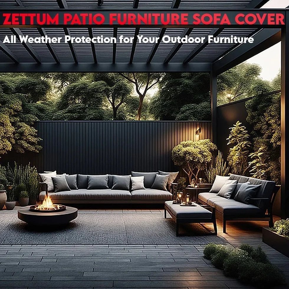 Housse de Banc de Jardin 152 x 86 x 84 CM, Housse de Protection imperméable 600D Oxford PU pour Canapé
