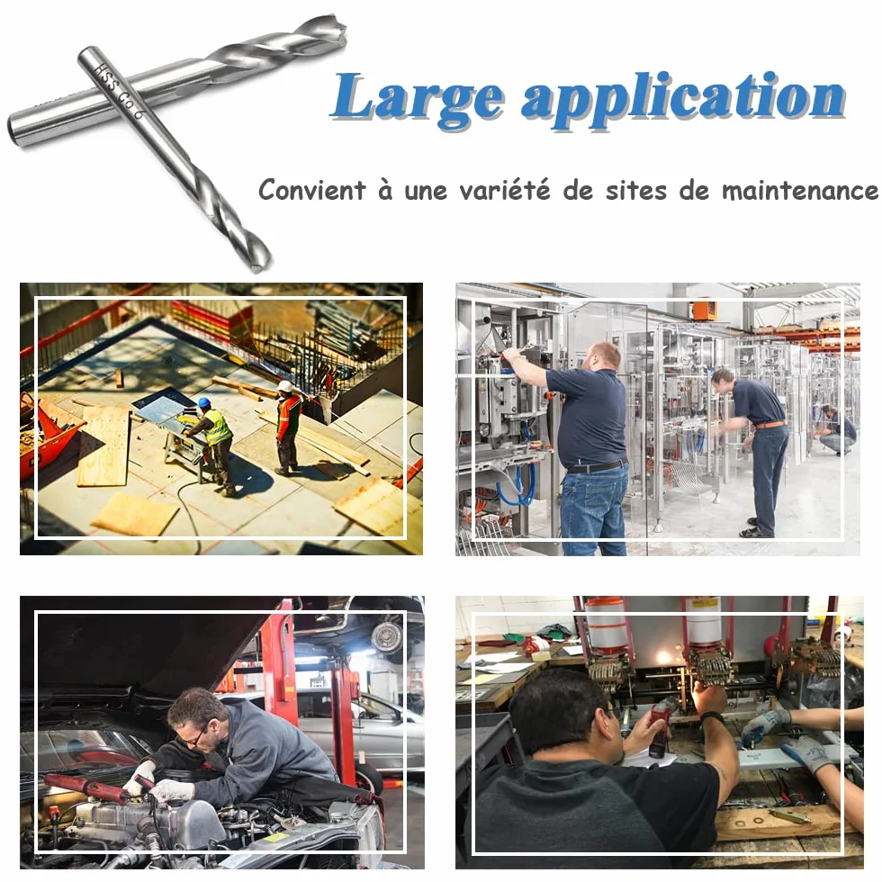 Mesee Lot de 2 Forets à Souder HSS Co M6&M8, Foret à Dépointer Acier Cobalt pour Carrosserie