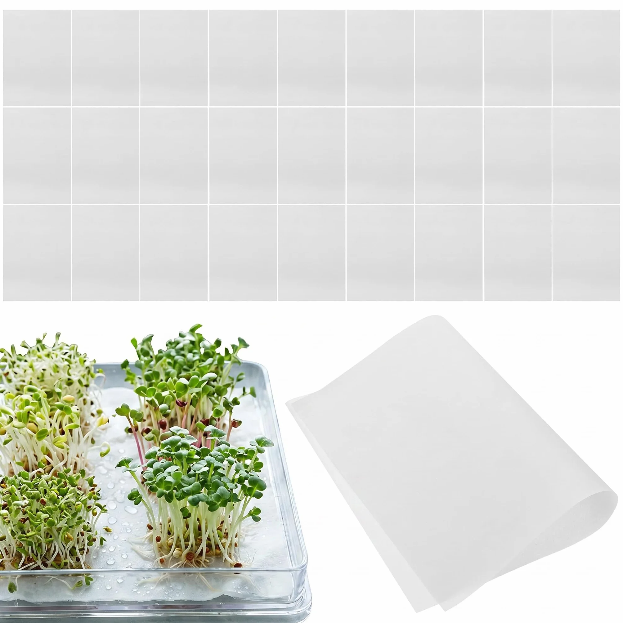 Supvox Lot de 100 Feuilles Papier Germination 19 x 27 cm Absorbant Pousses Microverts Culture Sans Terre